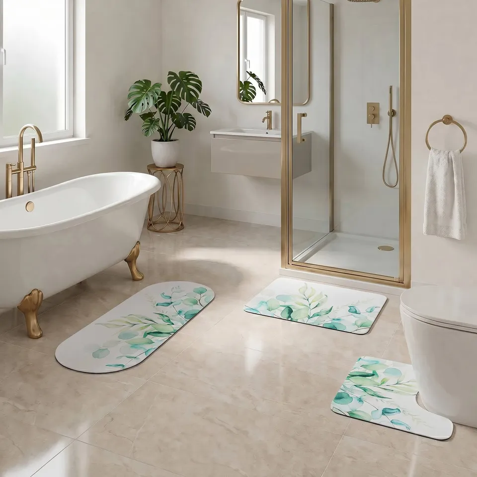 evideco-eucalyptus-mist-lot-3-tapis-de-bain-antid-rapant image 1