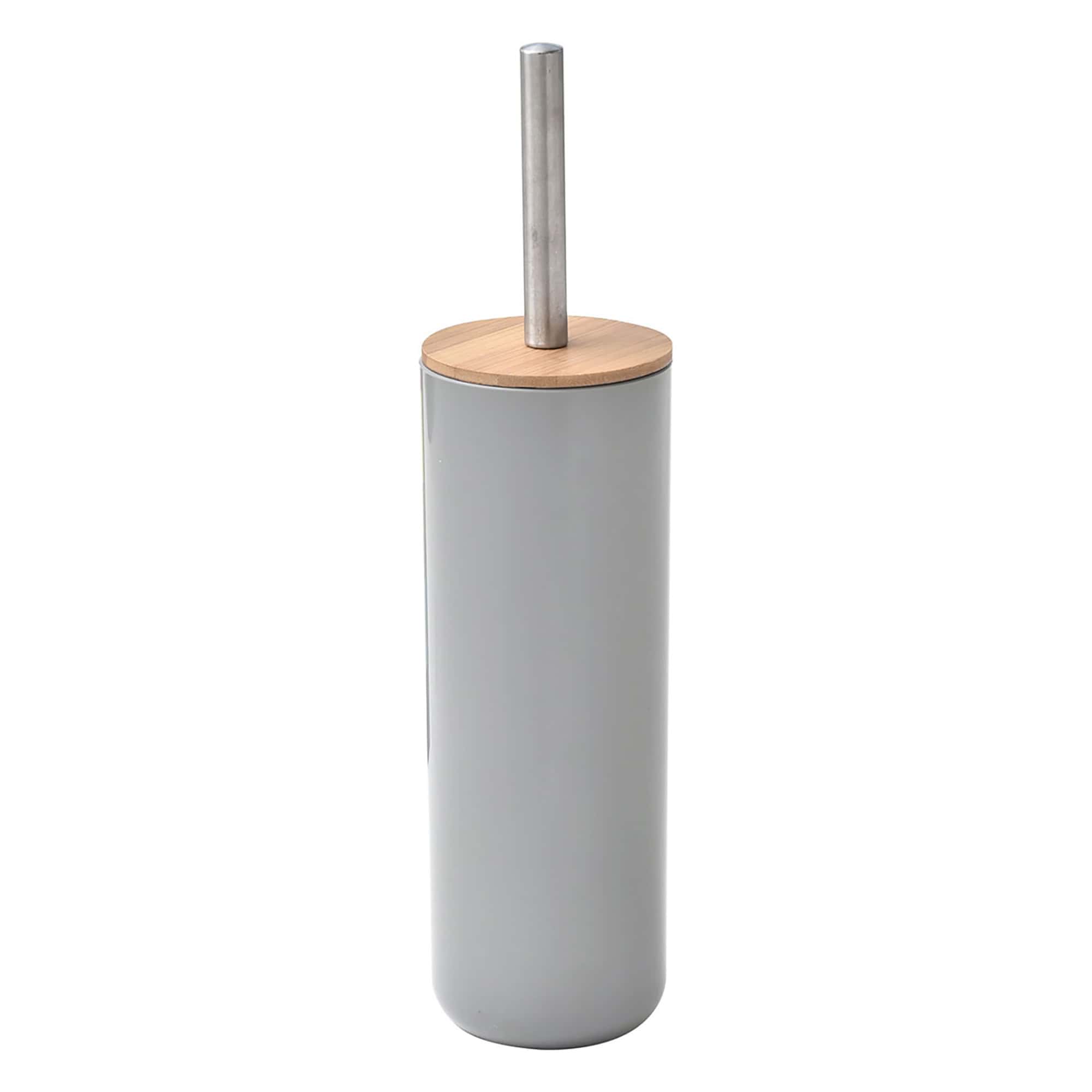 evideco-toilet-seats-brosse-wc-grise-bambou-avec-support image 6