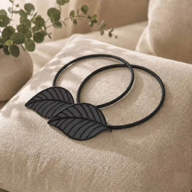 evideco-home-accessories-embrasse-gris-feuille-magn-tique-lot-2 image 1
