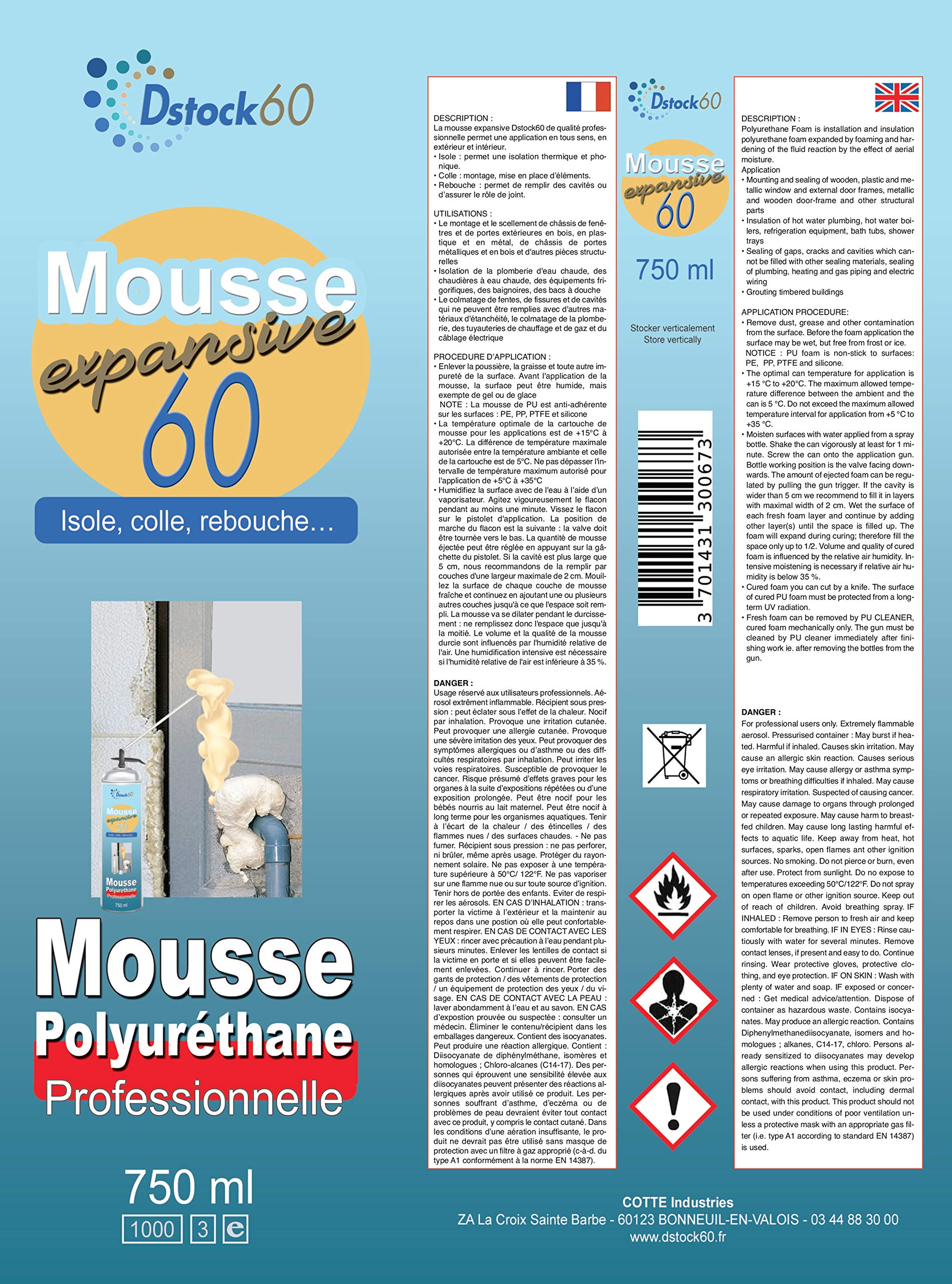 dstock60-construction-mousse-expansive-750ml-kit-2-pistolet image 1