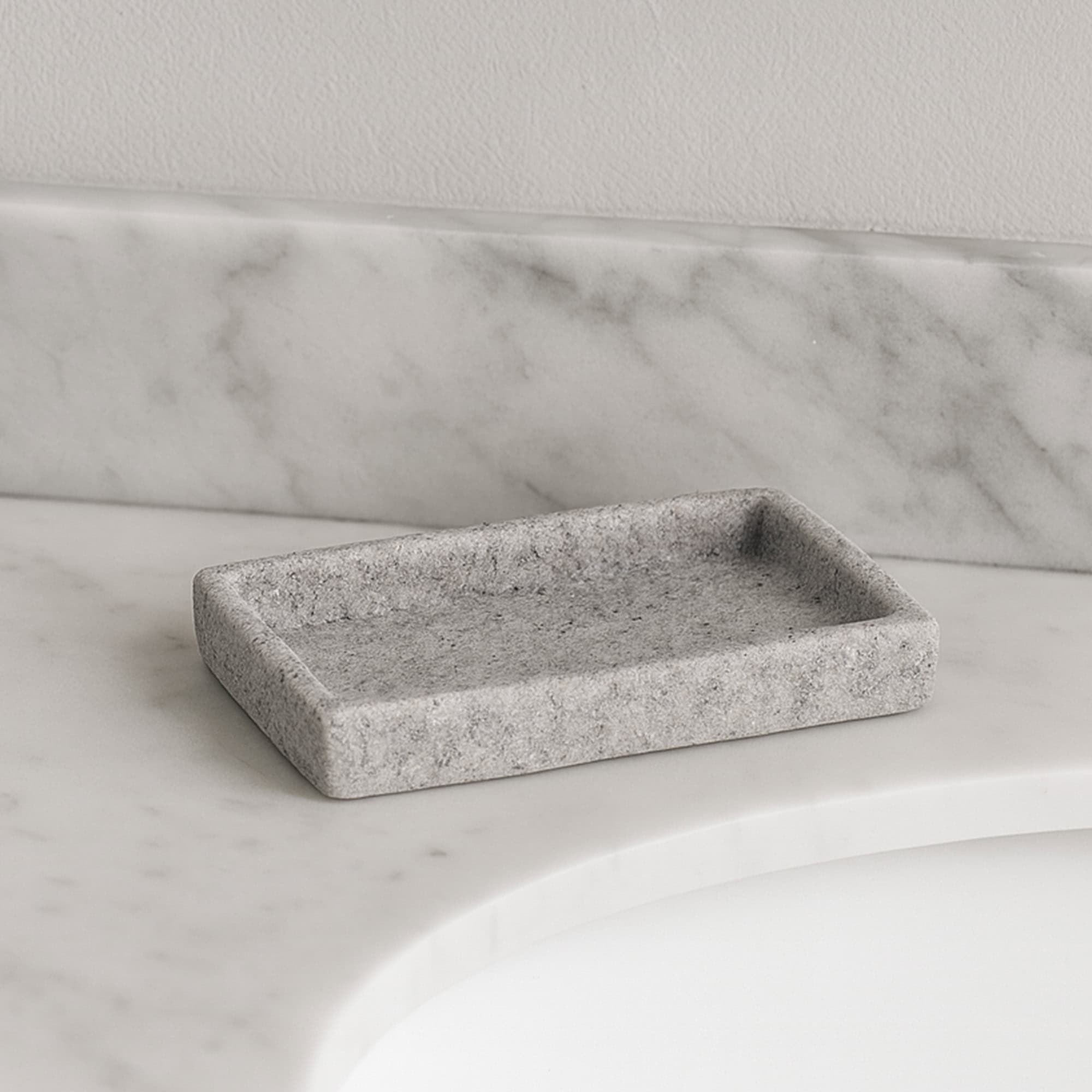 evideco-stone-effect-porte-savon-gris-effet-pierre image 2