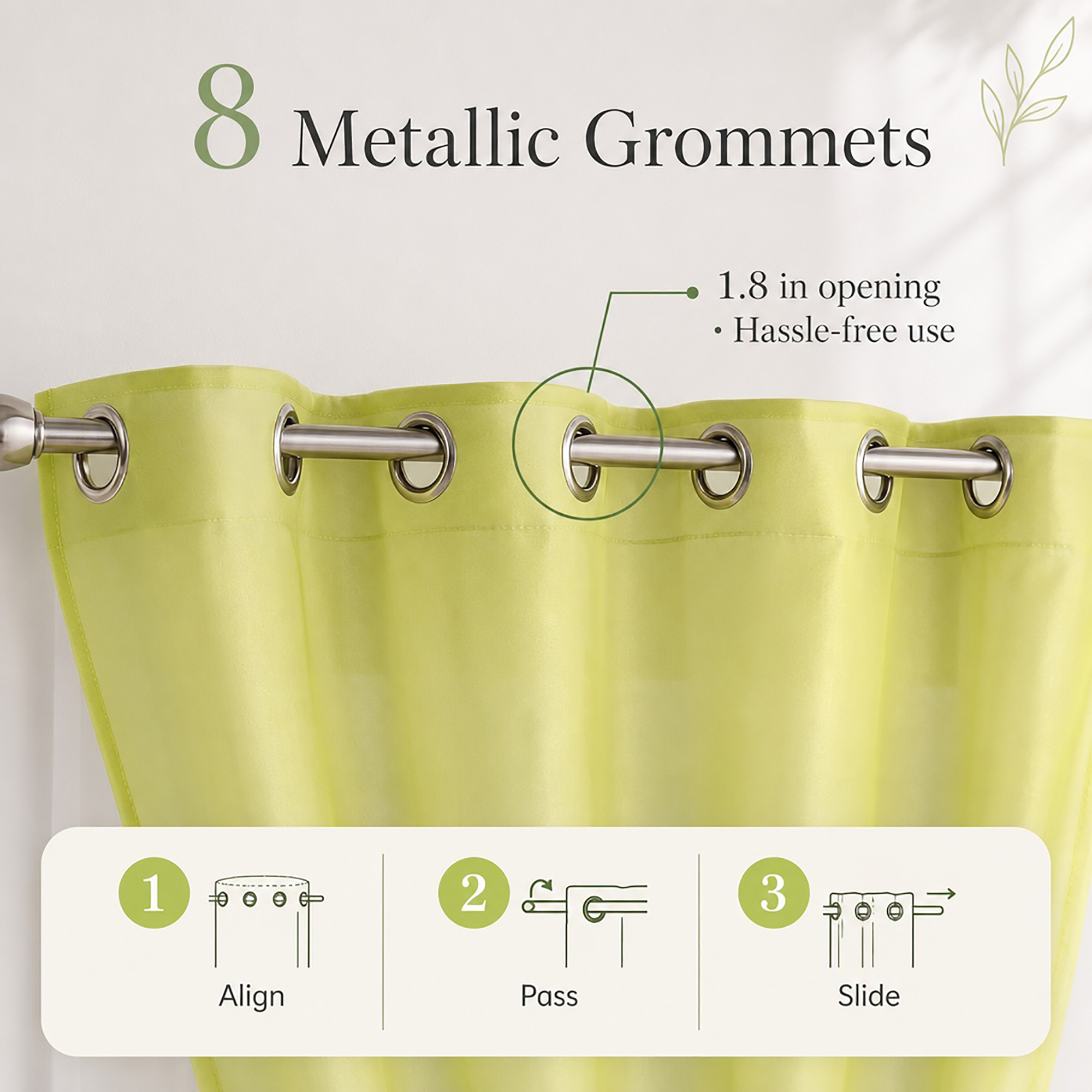 evideco-lot-2-voilages-vert-anis-r-versibles-241x140-tamisants image 7