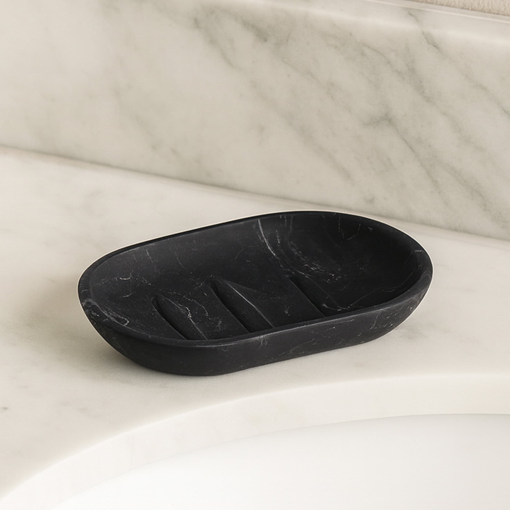 evideco-bathroom-accessories-porte-savon-marbre-noir-r-sine image 1