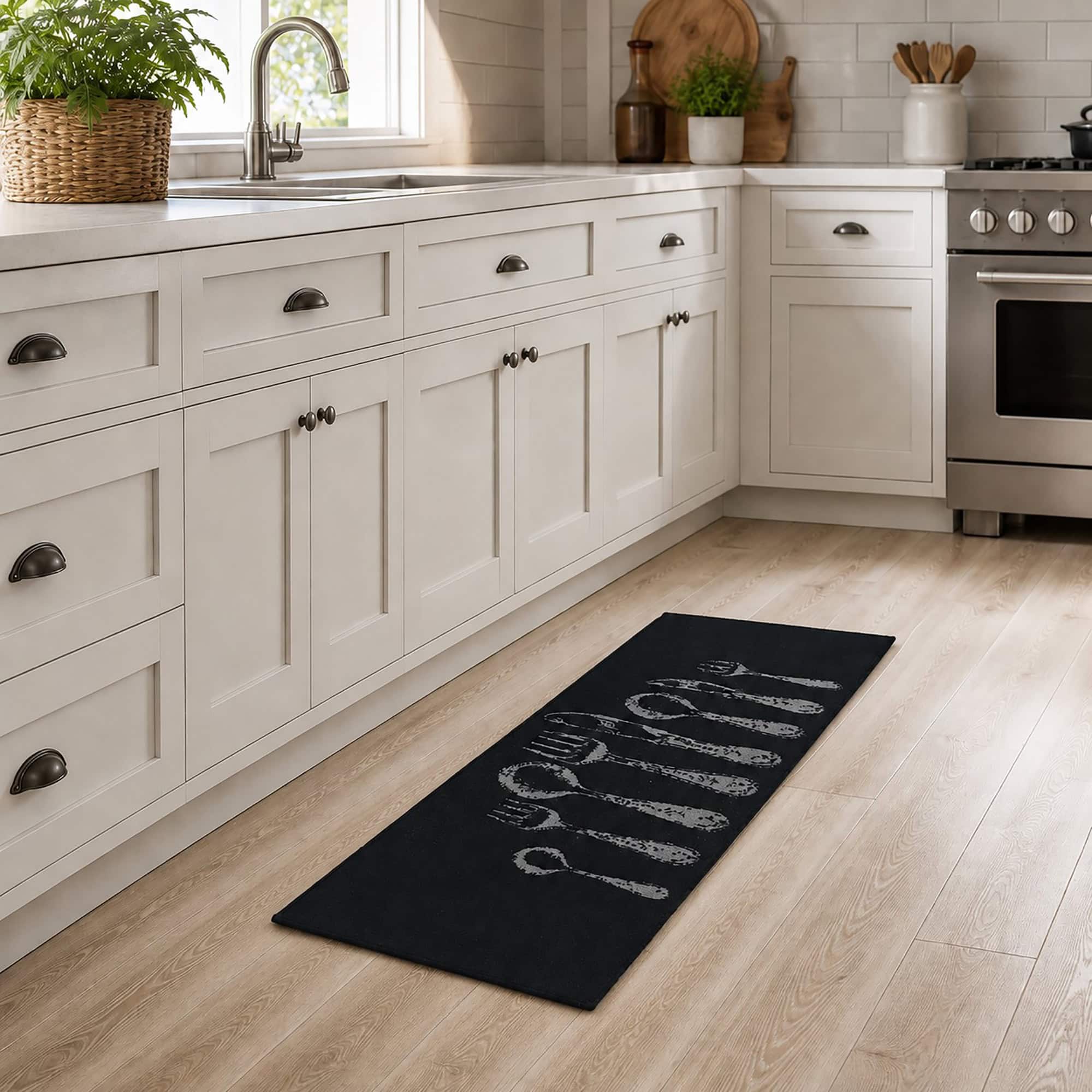 evideco-tapis-cuisine-noir-couverts-122x51-lavable-antid-rapant image 8