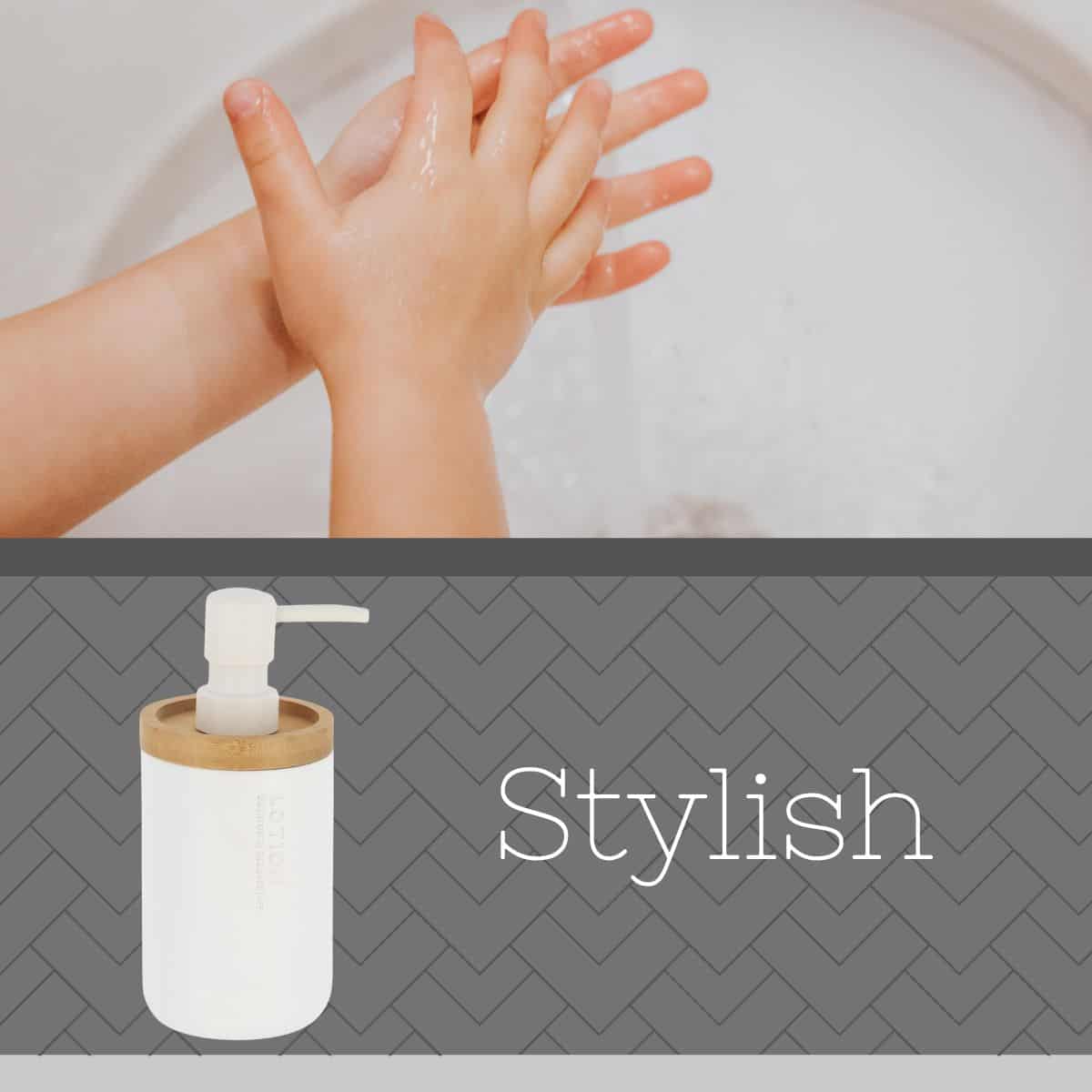 evideco-bathroom-accessories-distributeur-savon-blanc-bambou-polyresine image 5