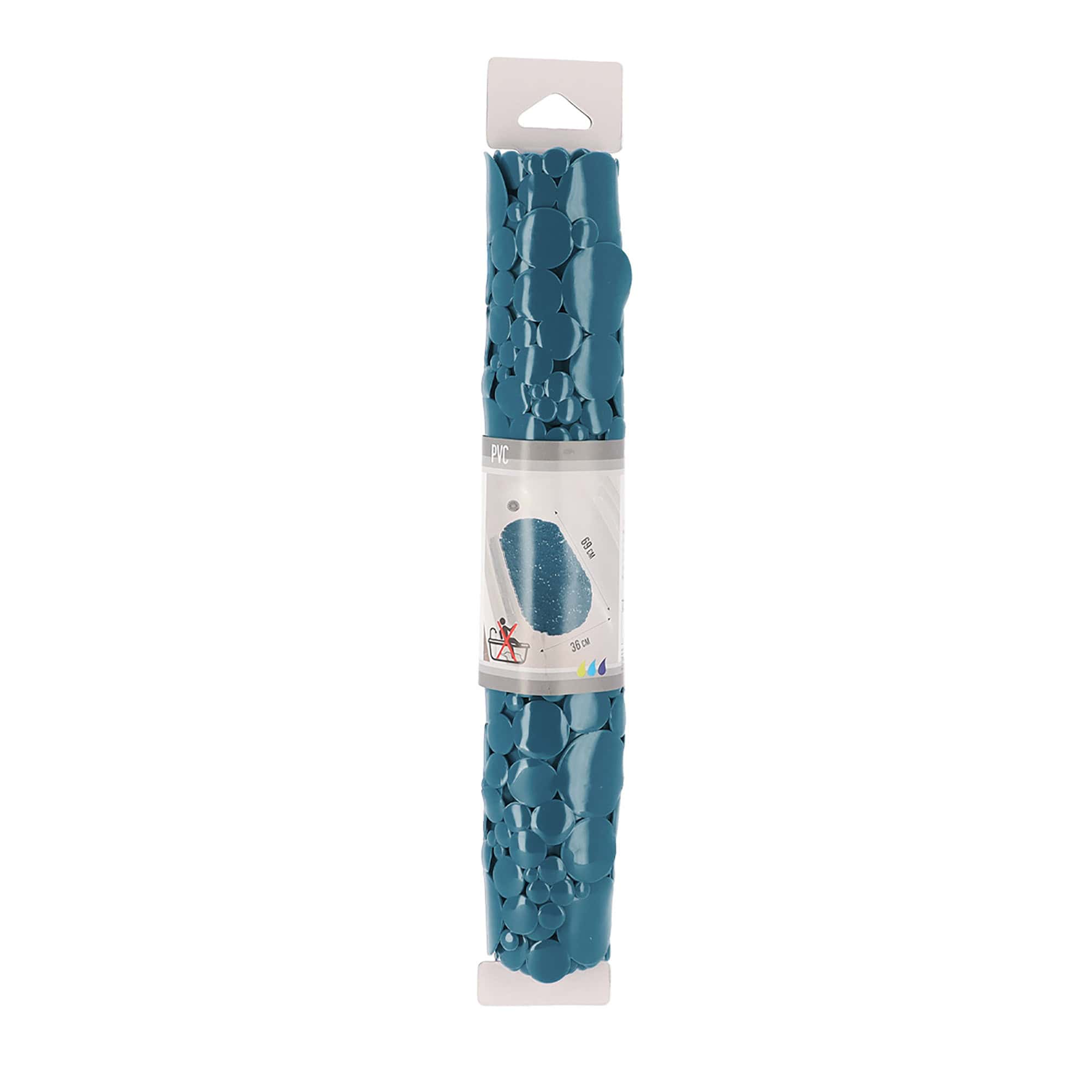 evideco-bubbles-tapis-de-baignoire-bleu-paon-ovale image 6