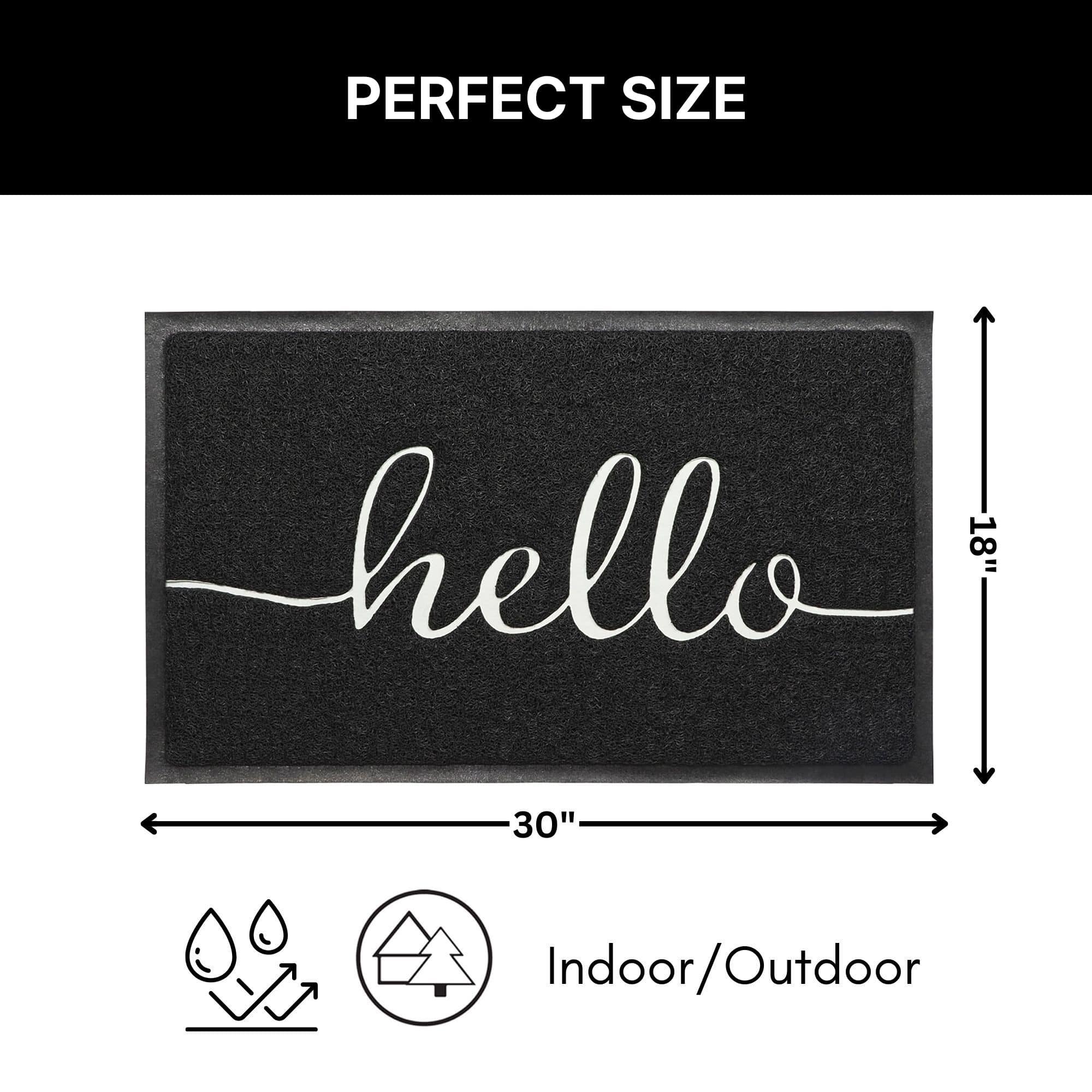evideco-home-accessories-hello-paillasson-noir-76x46-cm-pvc image 4