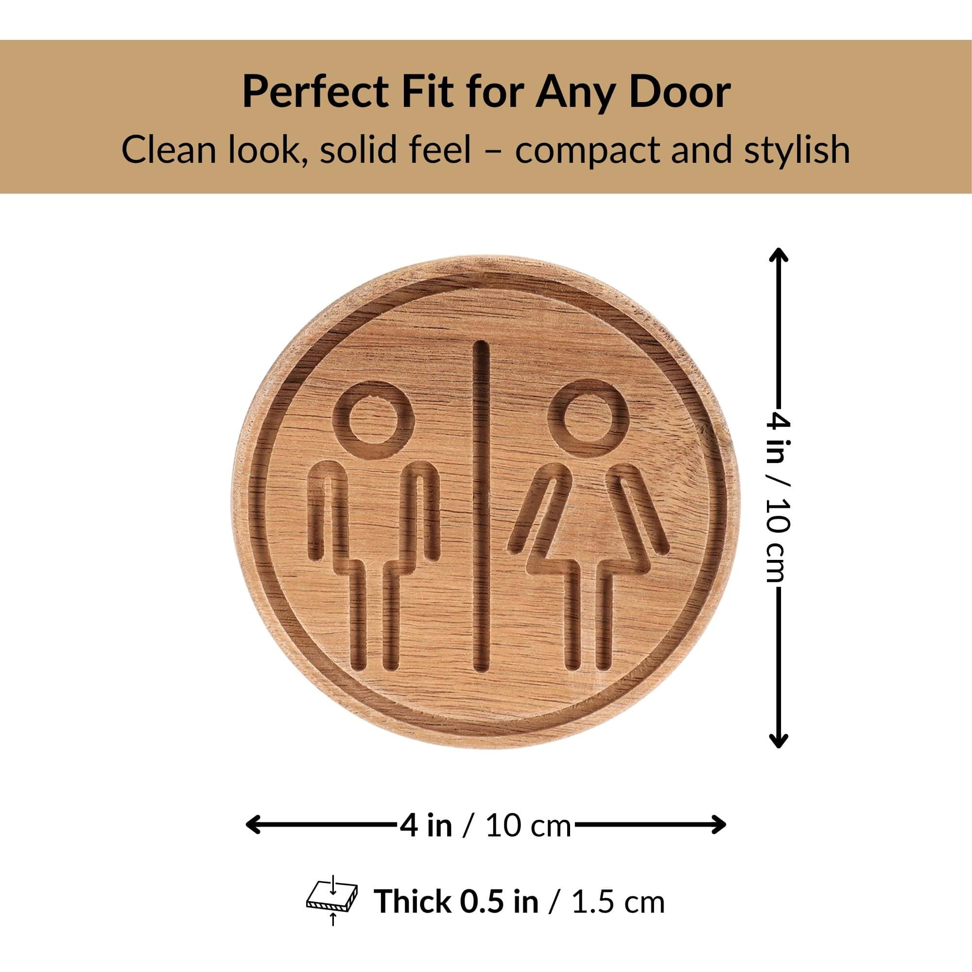 evideco-home-accessories-plaque-porte-wc-ronde-bois-beige-adh-sive image 6