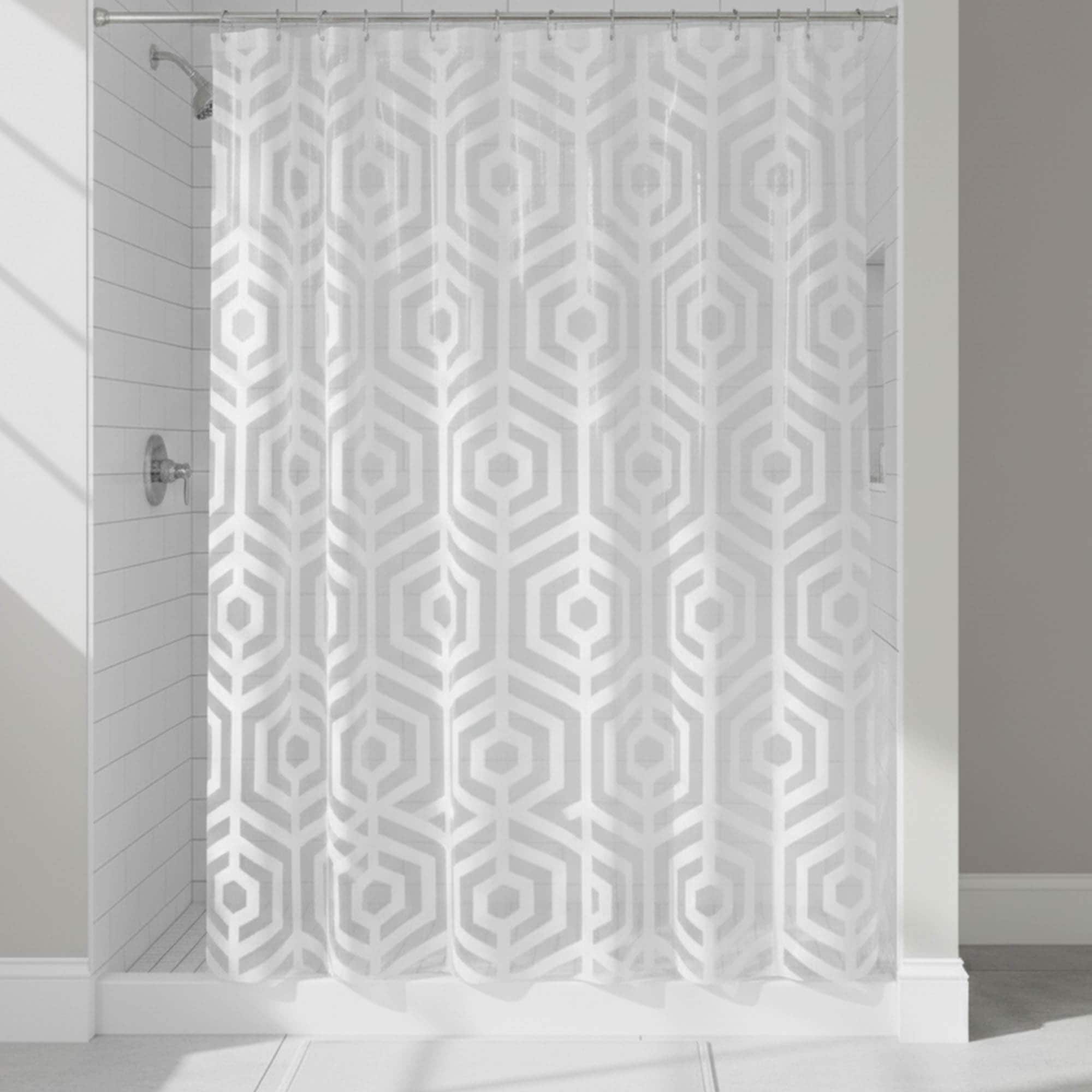 evideco-shower-accessories-rideau-de-douche-peva-hexagone-blanc-180x180 image 3