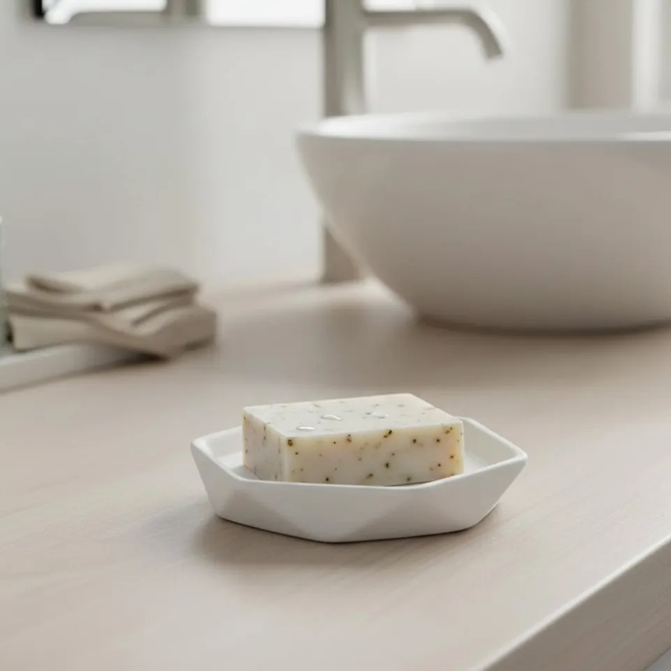 evideco-porte-savon-diamond-blanc-gr-s-pour-salle-de-bain image 1