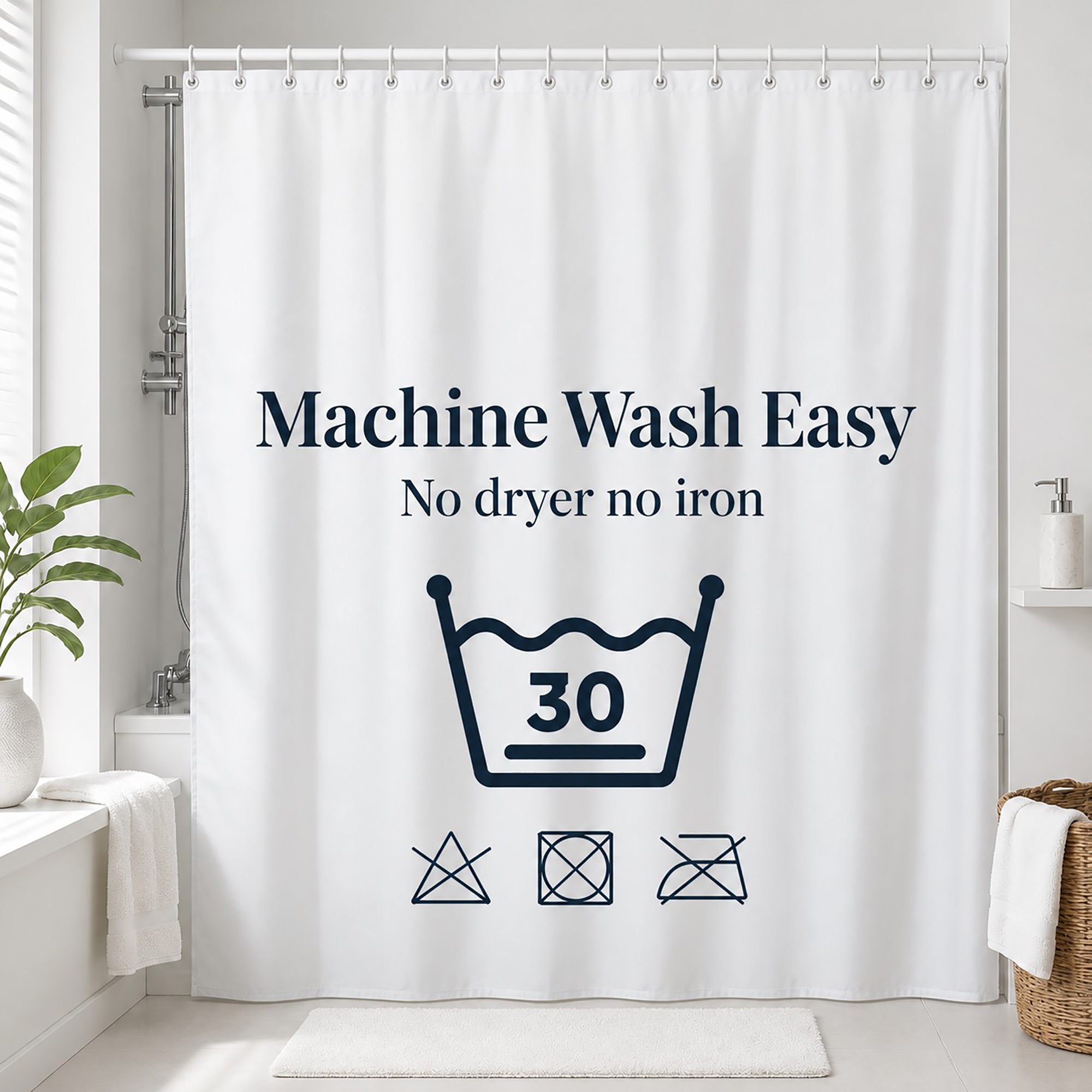 evideco-shower-accessories-rideau-douche-blanc-extra-large-240x200 image 7
