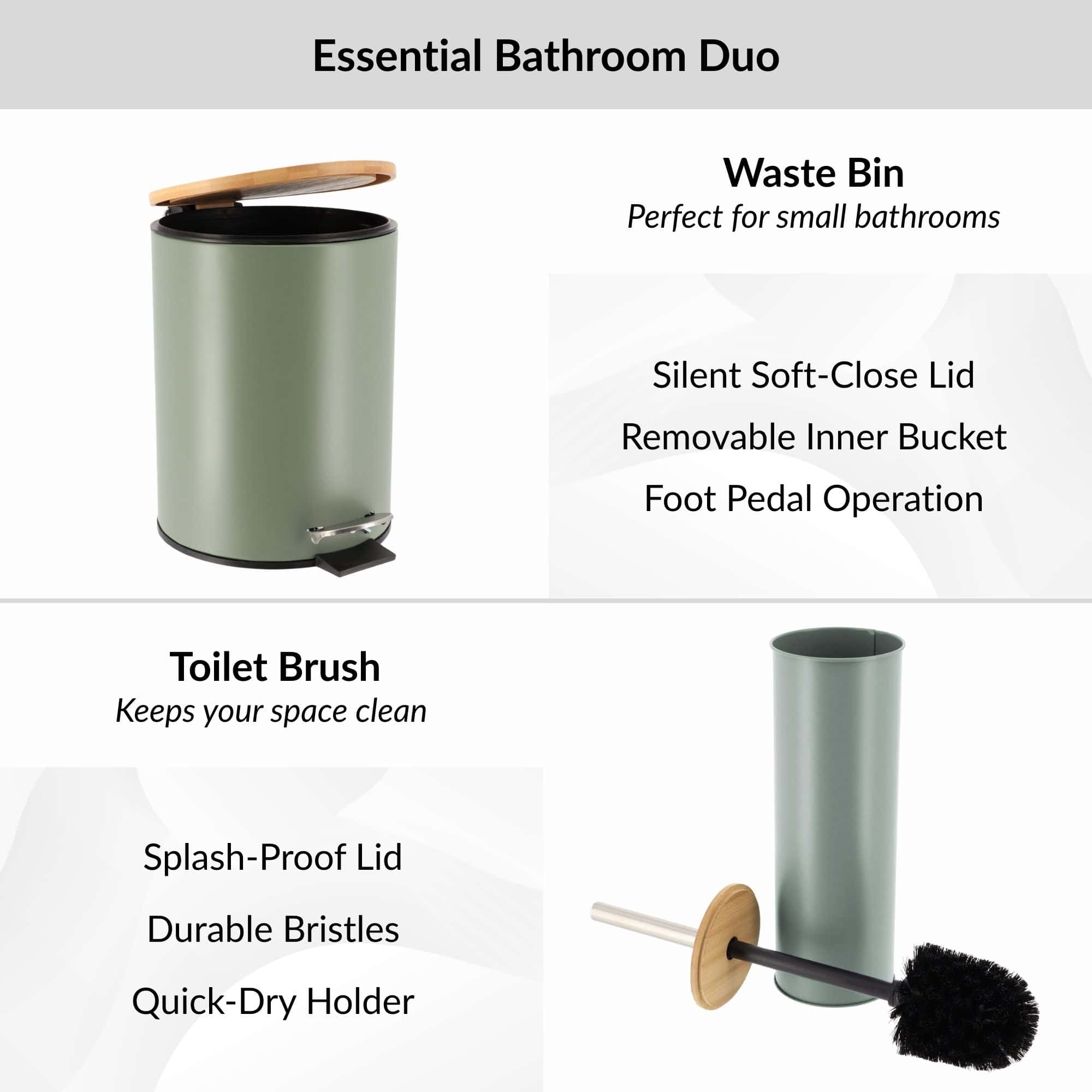 evideco-set-salle-de-bain-vert-poubelle-et-brosse-wc image 3