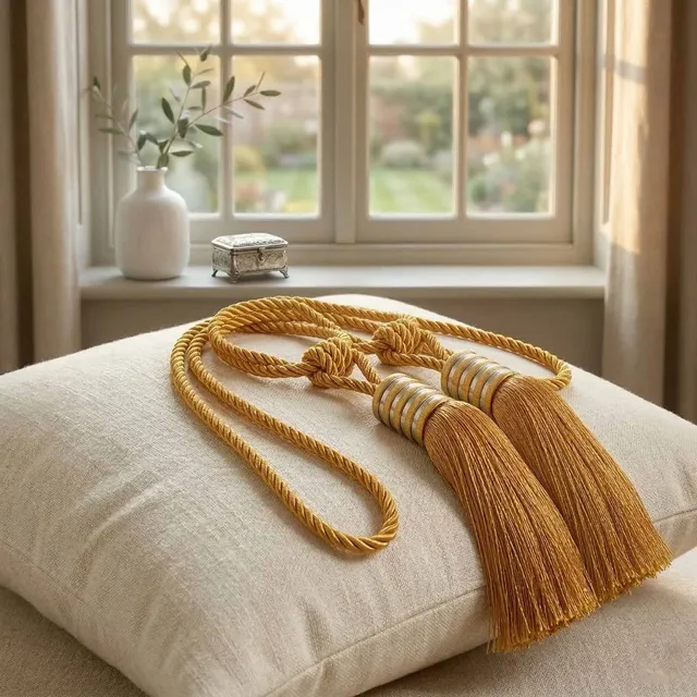 evideco-home-accessories-embrasses-rideaux-ambre-dor-lot-de-2 image 1
