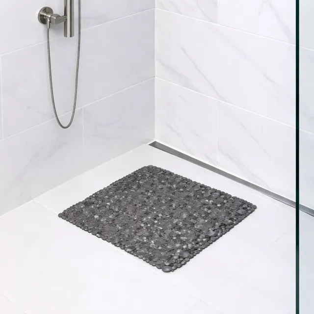 evideco-bubbles-tapis-de-douche-antid-rapant-gris-50x50 image 1