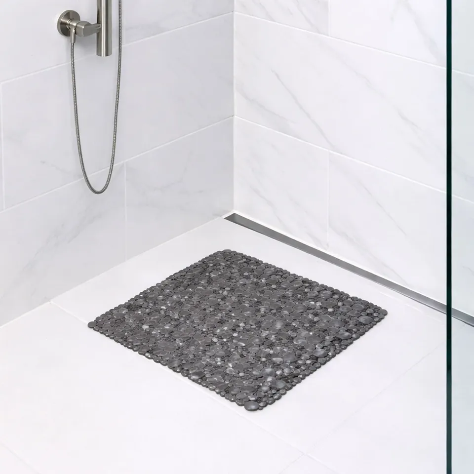 evideco-bubbles-tapis-de-douche-antid-rapant-gris-50x50 image 1