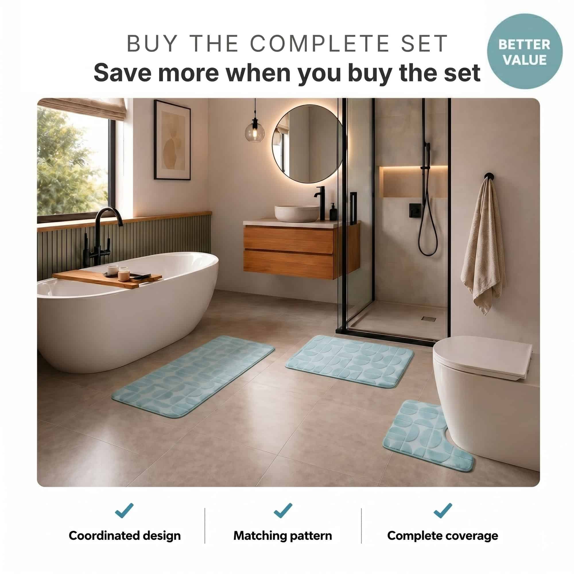 evideco-bathroom-mats-tapis-salle-bain-bleu-clair-lot-3-m-moire image 5