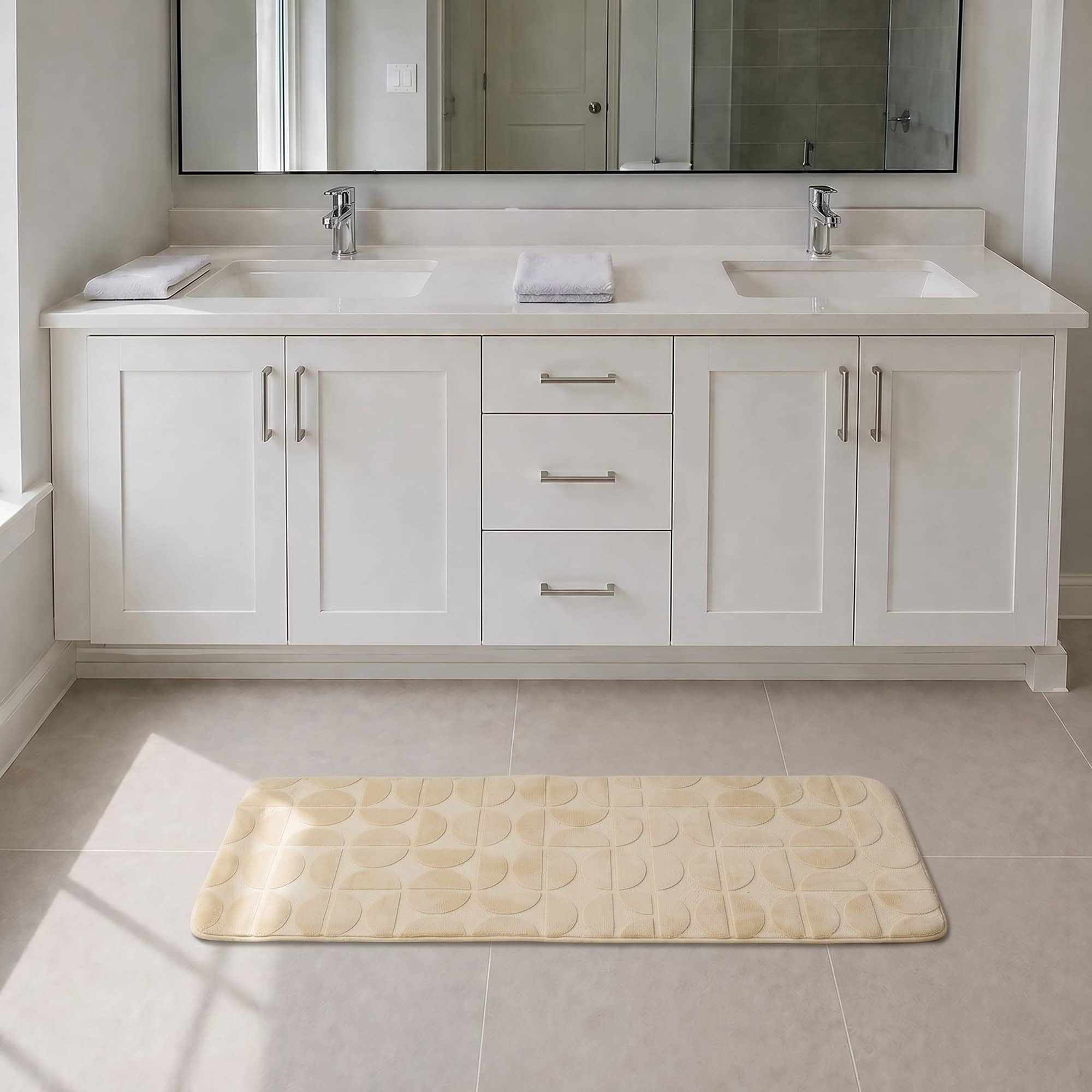evideco-demi-lune-tapis-de-bain-cr-me-45x120-mousse-m-moire image 3