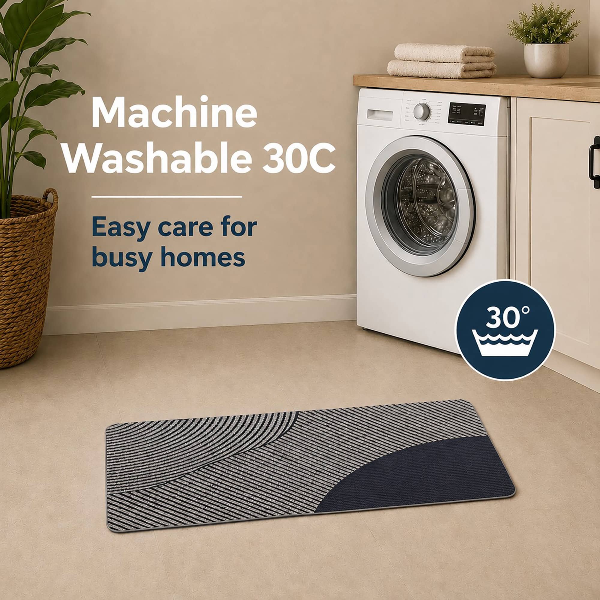 evideco-tapis-cuisine-gris-g-om-trique-lot-2-lavable image 7