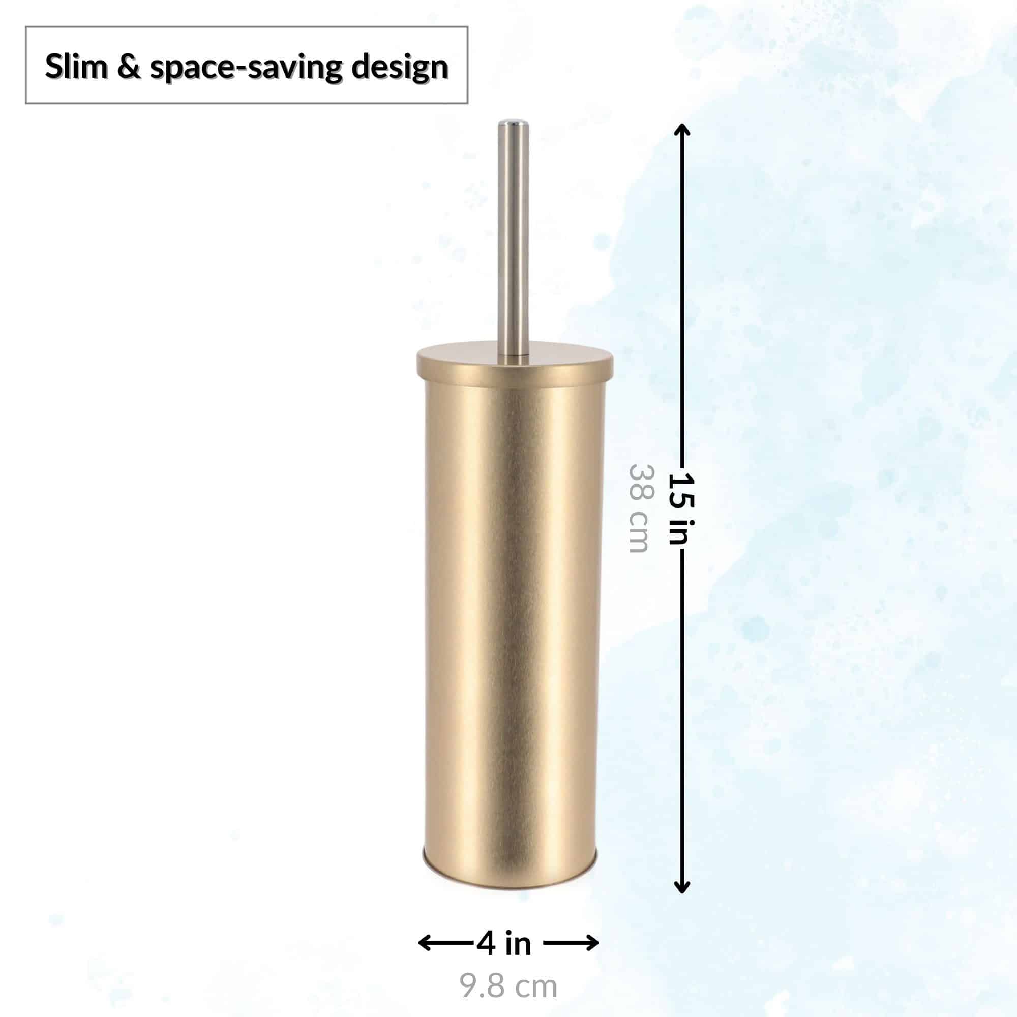evideco-toilet-seats-brosse-wc-dor-manche-inox-t-te-rempla-able image 6