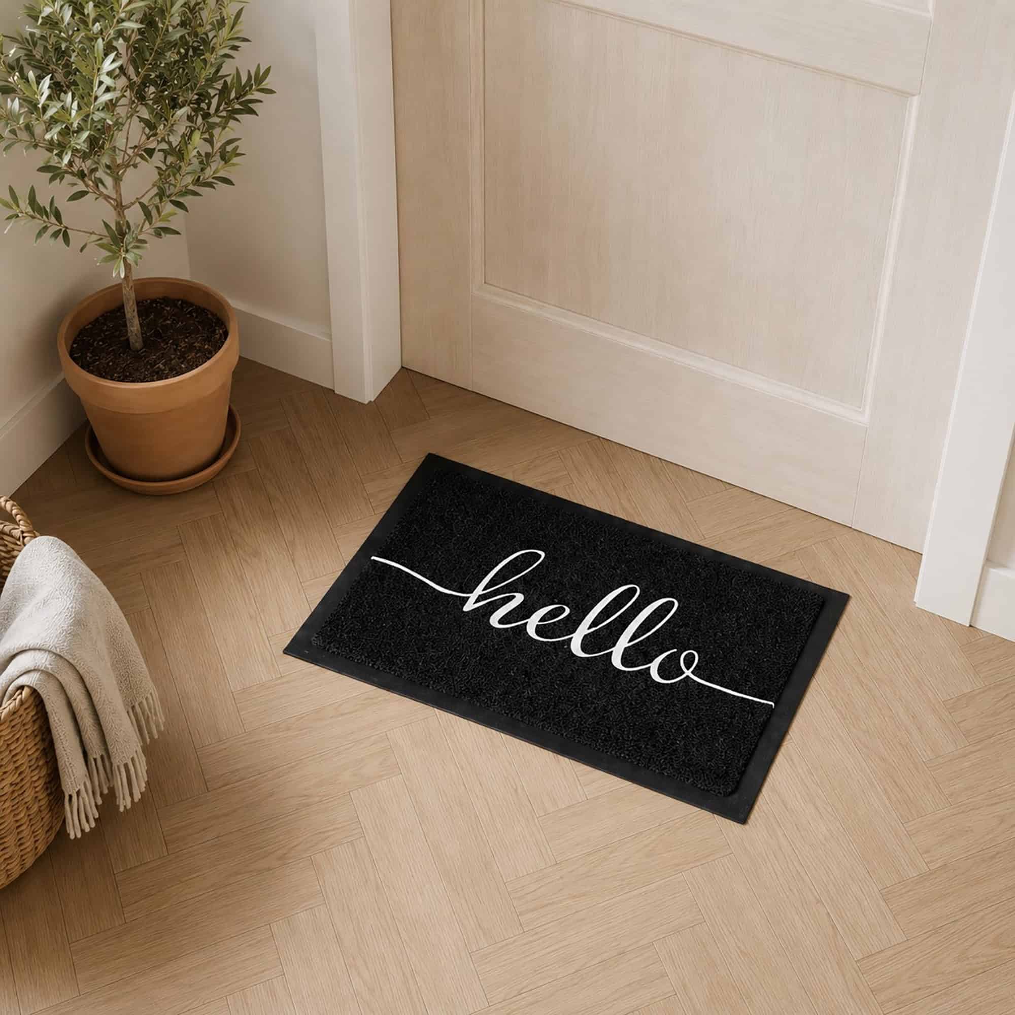 evideco-home-accessories-hello-paillasson-noir-76x46-cm-pvc image 3