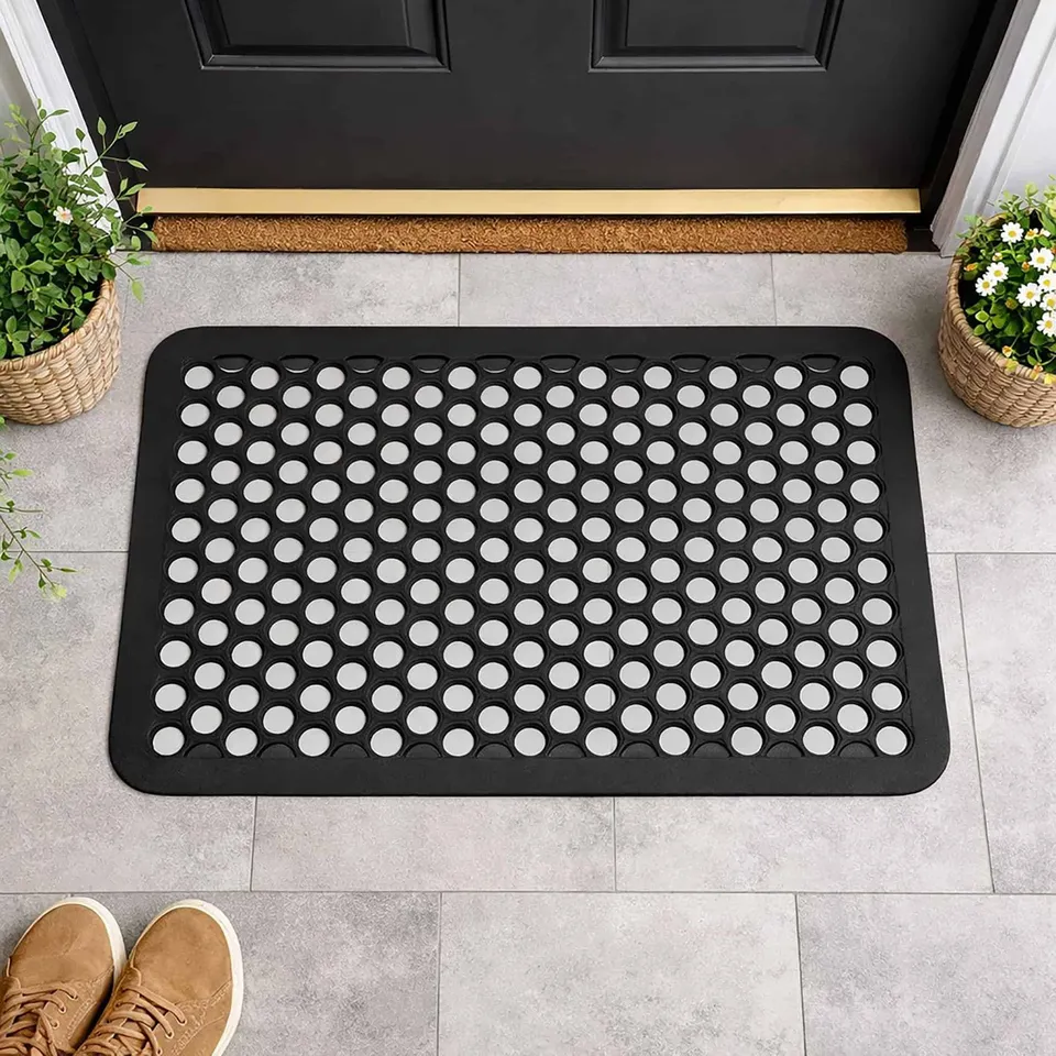 evideco-home-accessories-harold-paillasson-caoutchouc-noir-61x40-cm image 1