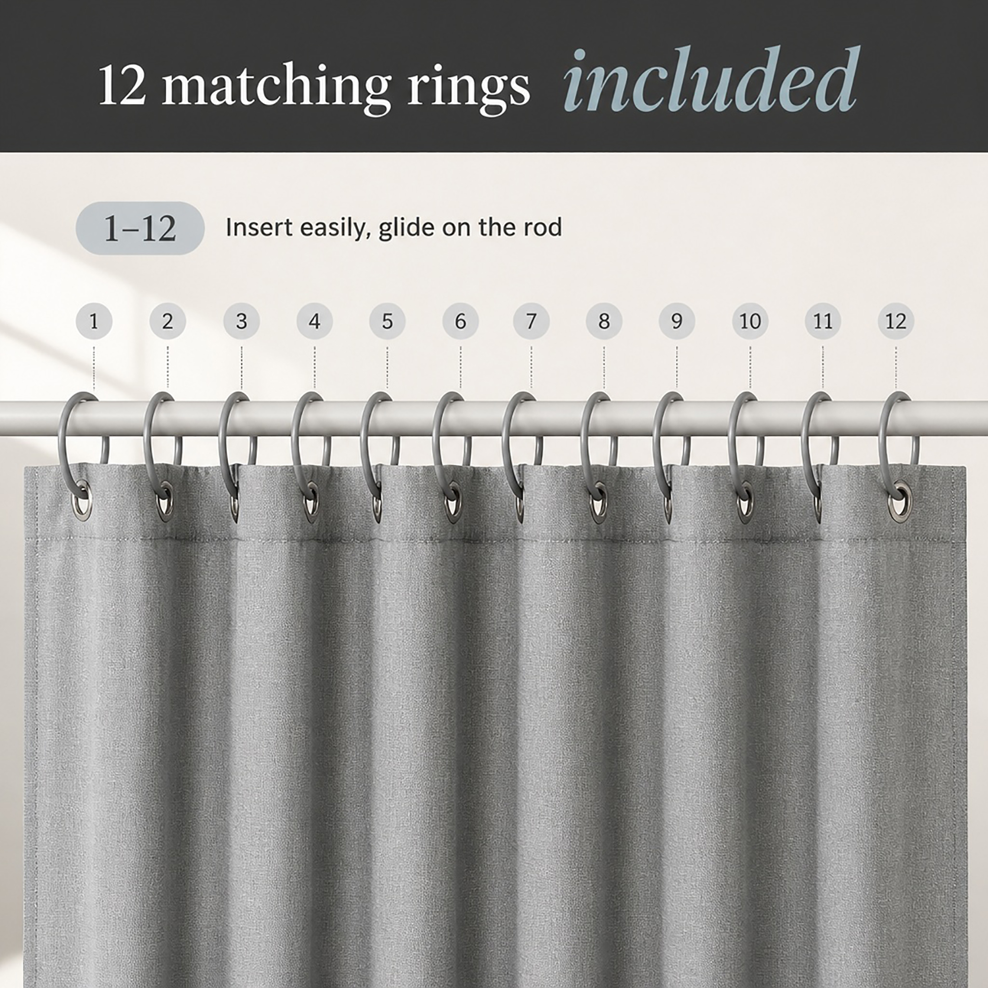 evideco-rideau-de-douche-gris-extra-long-200x180-12-anneaux image 5
