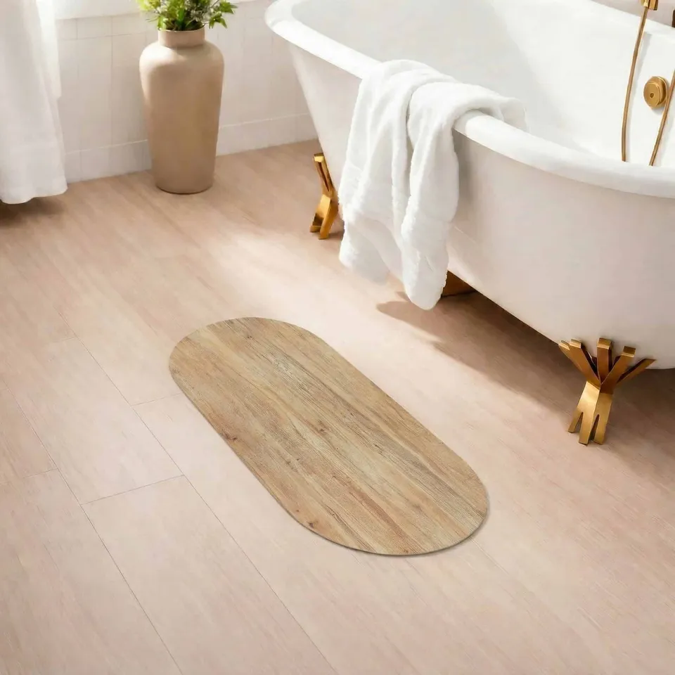 evideco-oak-wood-18x40-tapis-de-bain-ch-ne-ovale-long image 1