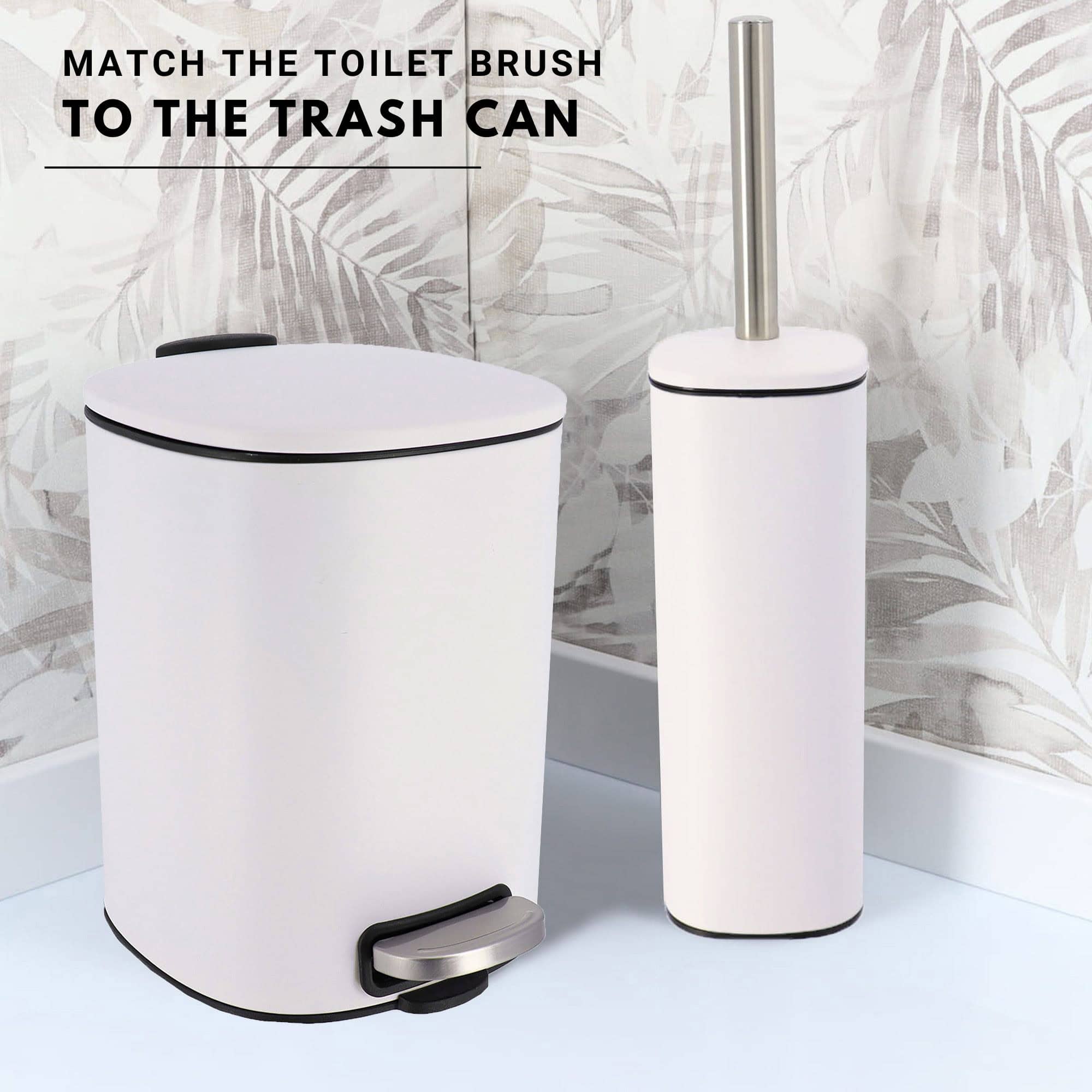 evideco-square-white-brosse-wc-m-tal-blanc-carr-anti-claboussure image 8