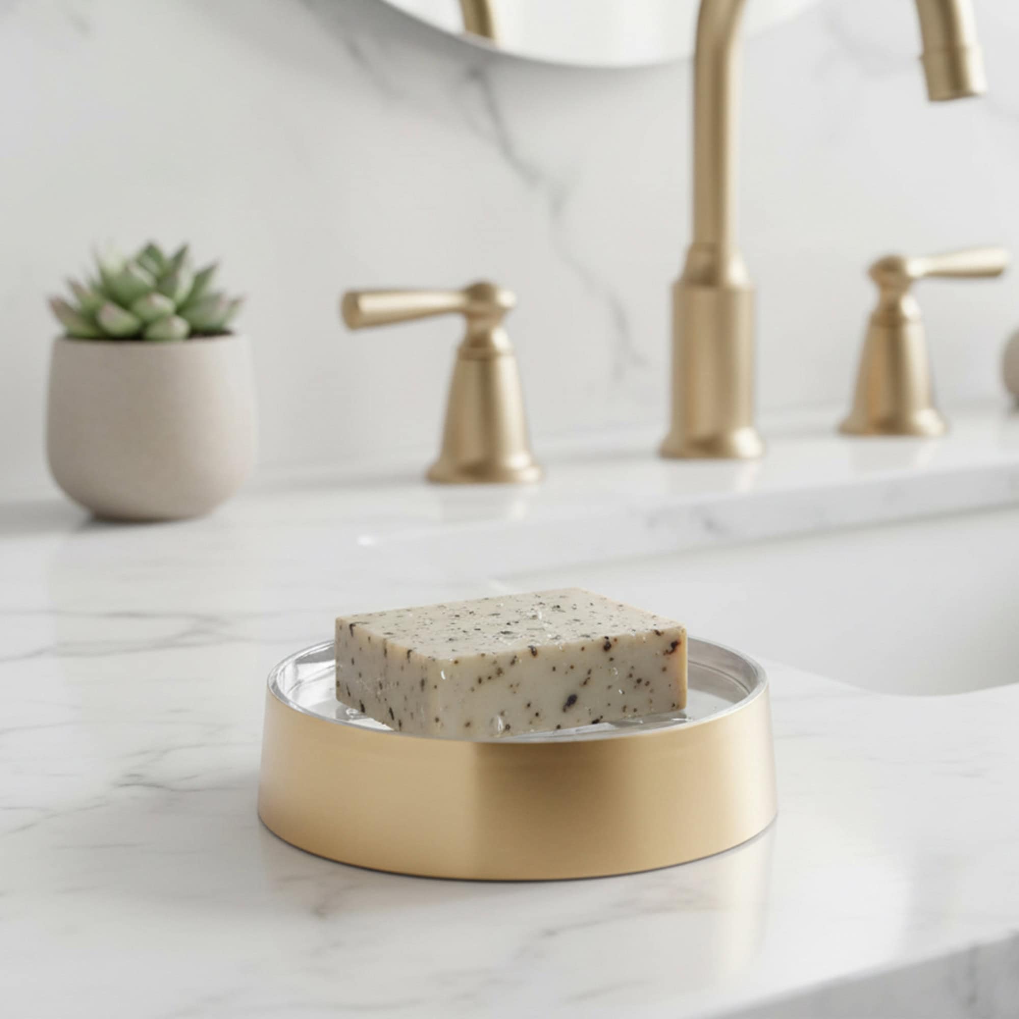 evideco-golden-porte-savon-dor-bross-coupelle-or image 4