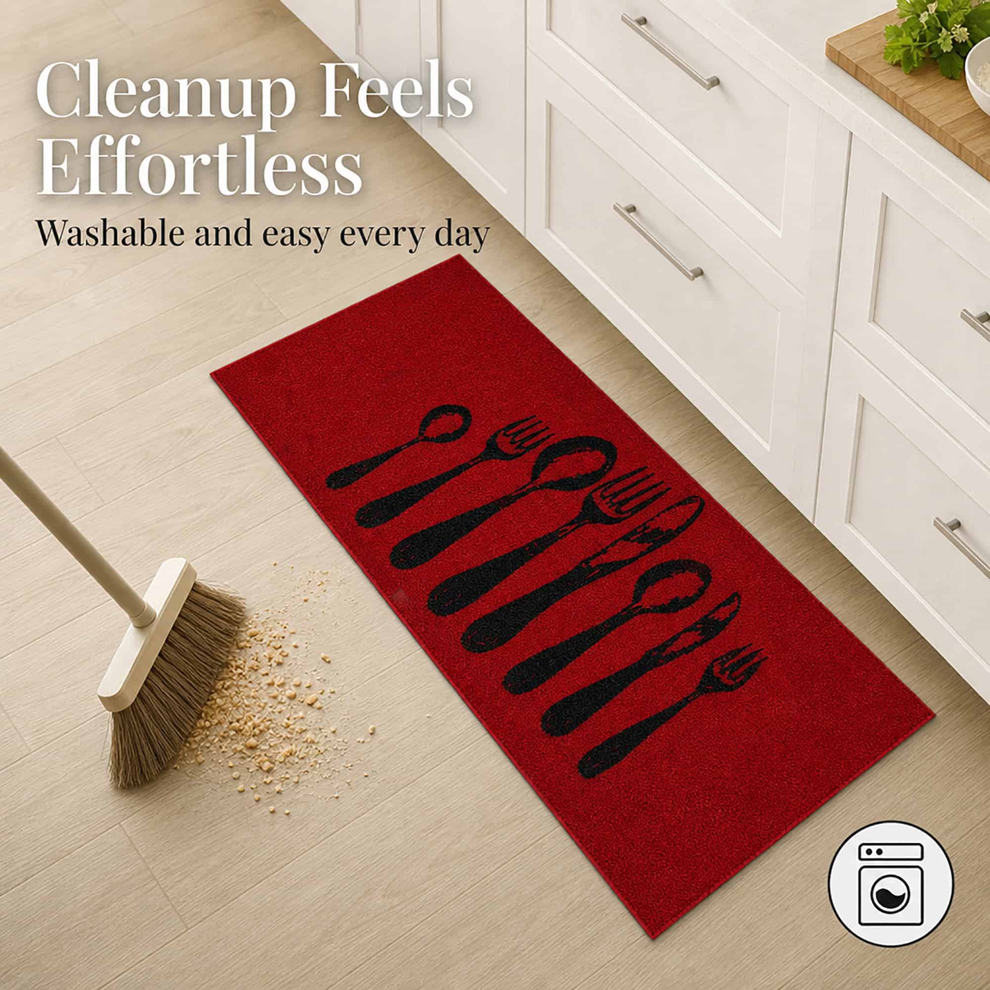evideco-home-accessories-tapis-cuisine-couverts-rouge-122x51-cm-lavable image 7