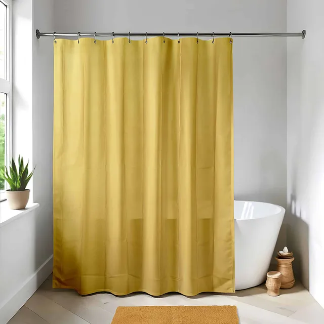 evideco-shower-accessories-rideau-douche-moutarde-71x79-peva image 1