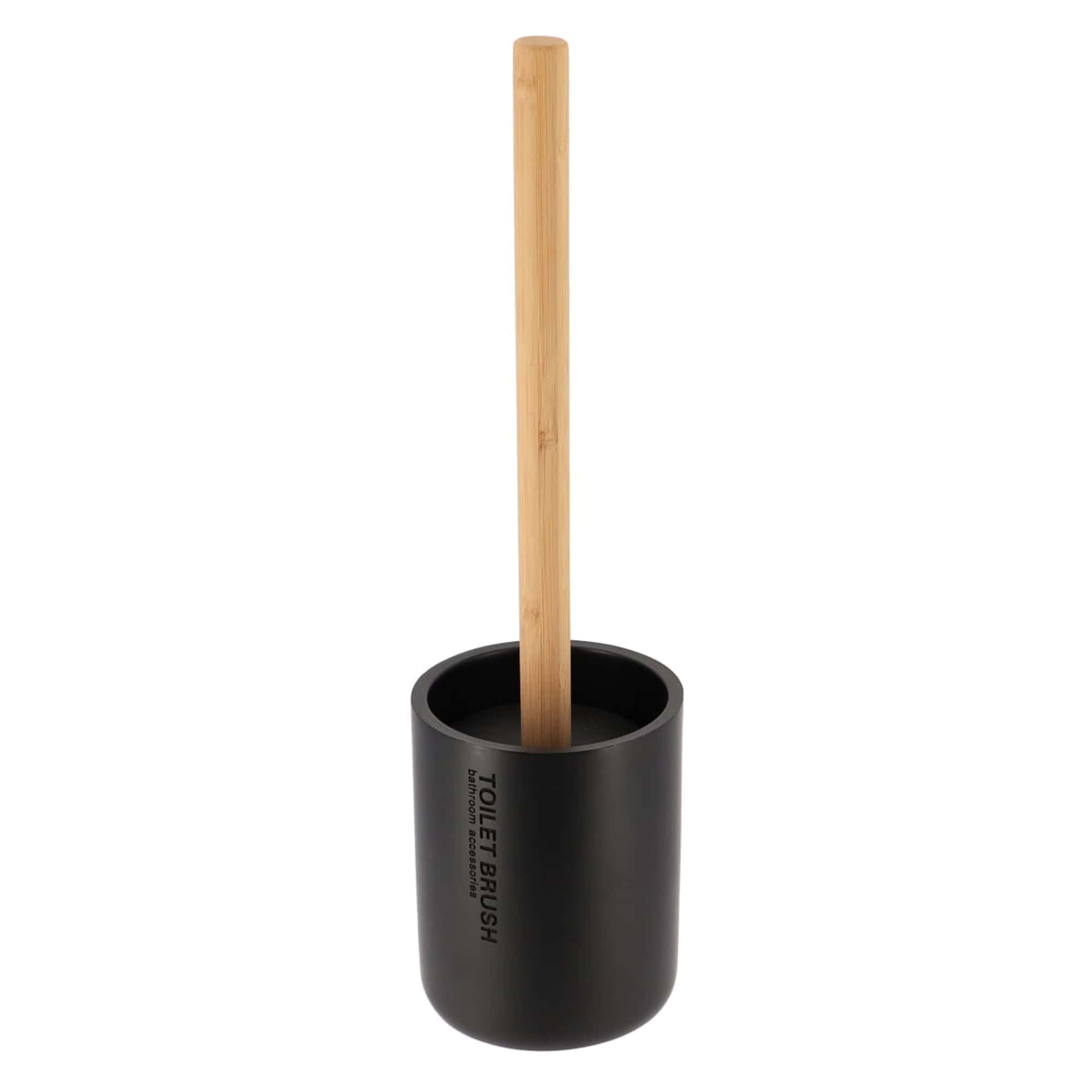 evideco-toilet-seats-brosse-wc-noire-mate-manche-bambou image 7