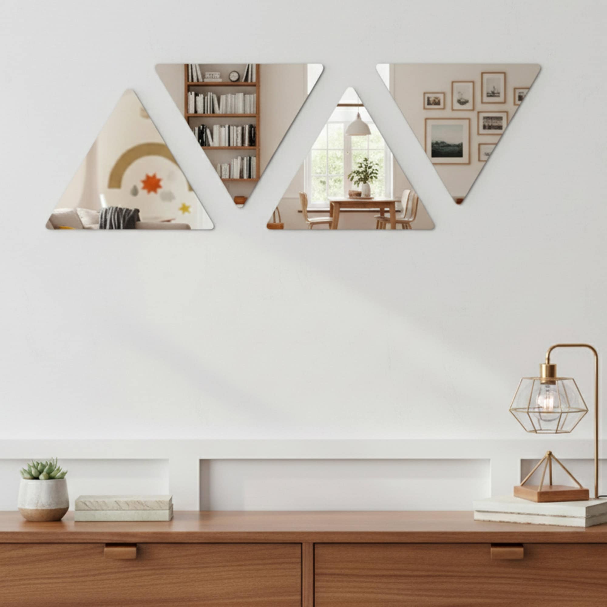 evideco-bathroom-accessories-miroir-adh-sif-triangle-lot-de-4 image 3