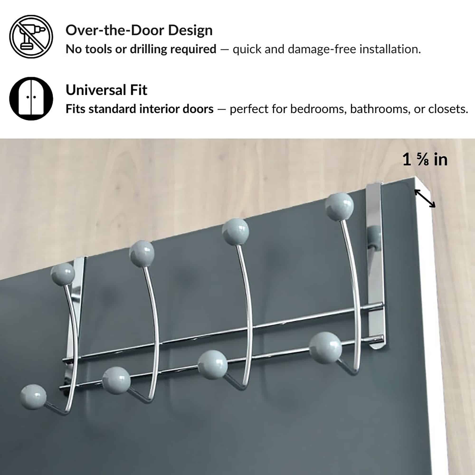 evideco-porte-manteau-porte-8-crochets-chrome-gris image 5
