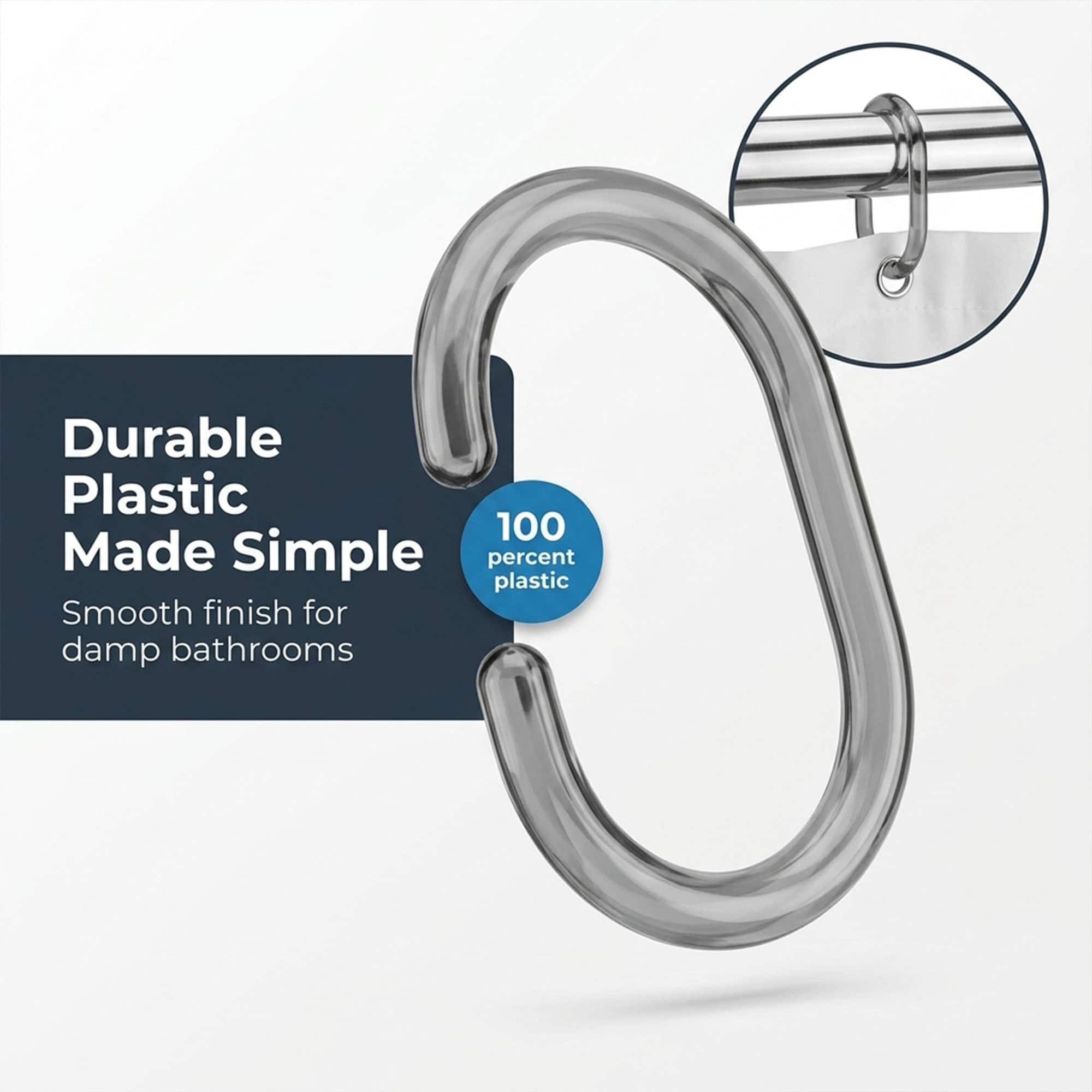 evideco-anneaux-rideau-douche-gris-fum-x12-plastique-antirouille image 8