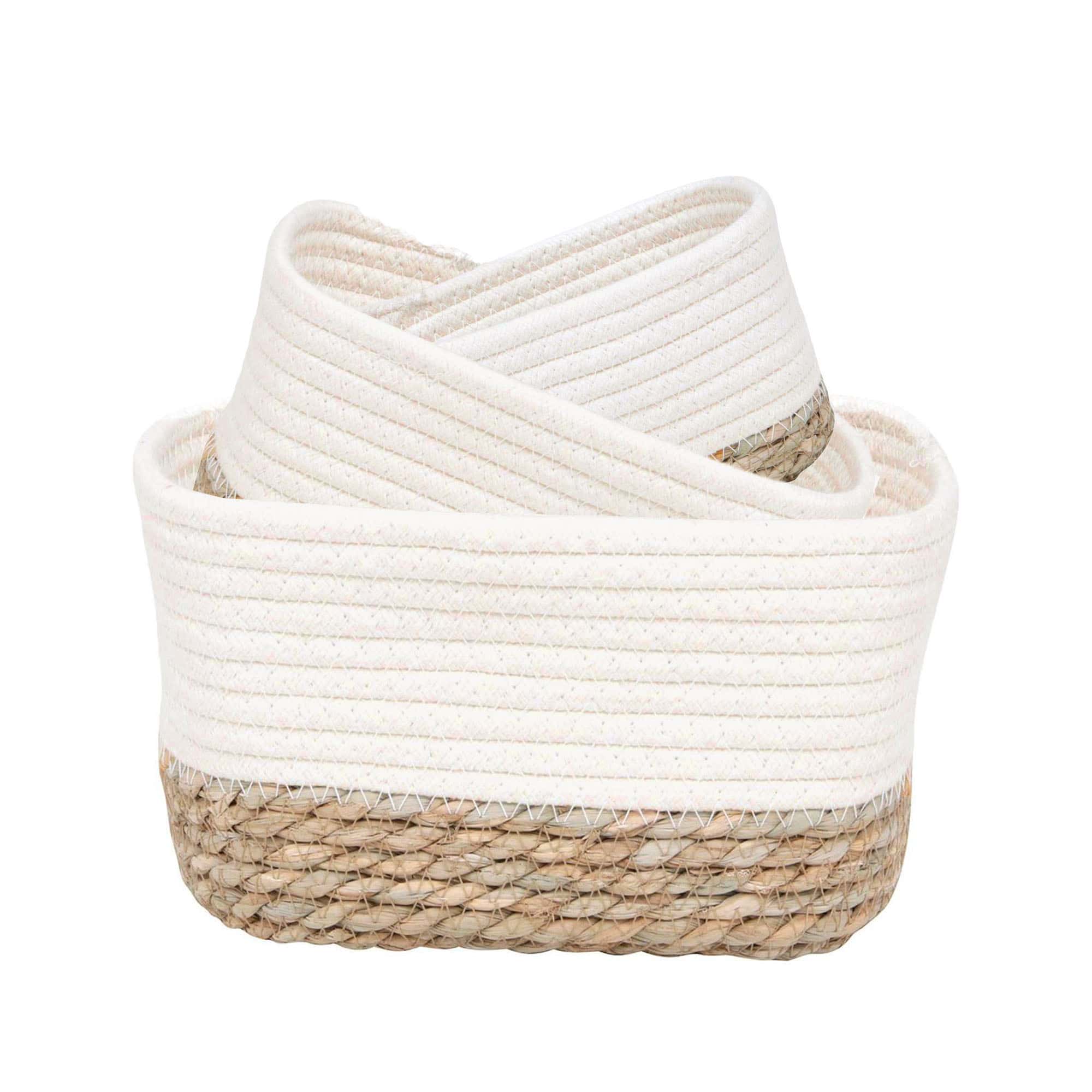 evideco-padang-panier-rangement-blanc-coton-empilable-lot-3 image 7