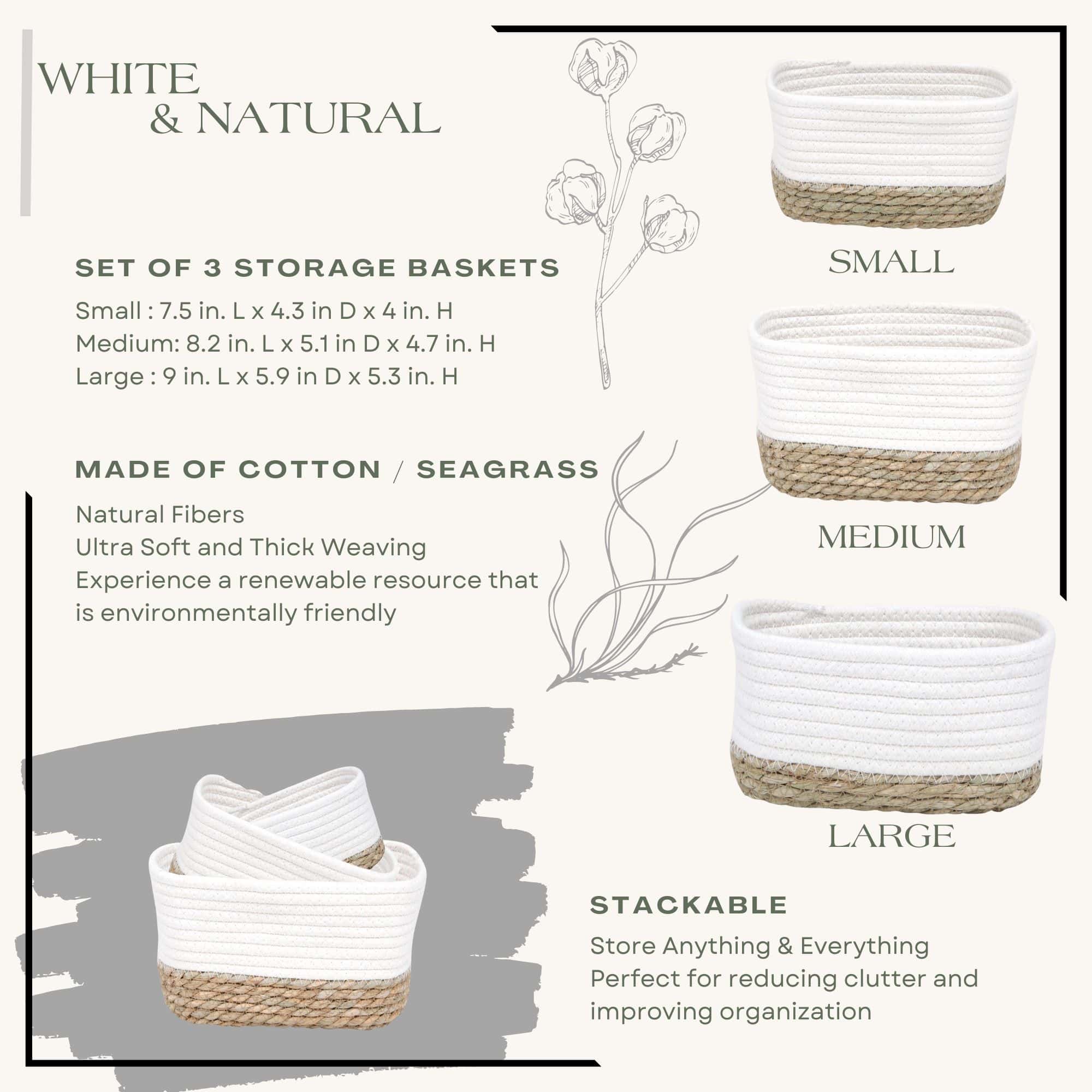 evideco-padang-panier-rangement-blanc-coton-empilable-lot-3 image 4