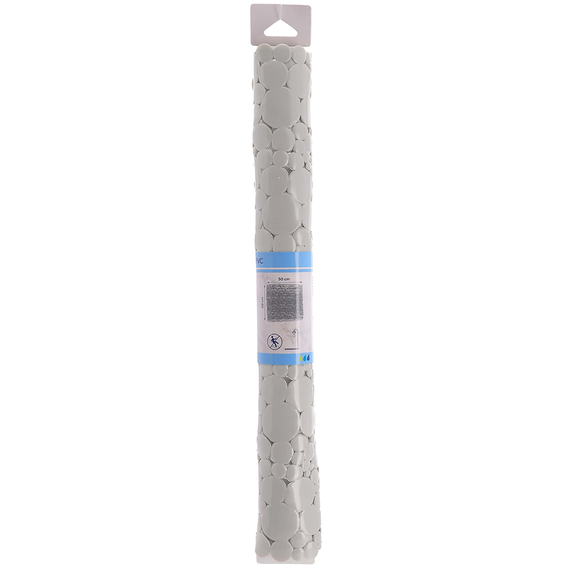 evideco-bubbles-tapis-douche-carr-gris-perle-50x50-cm-pvc image 4