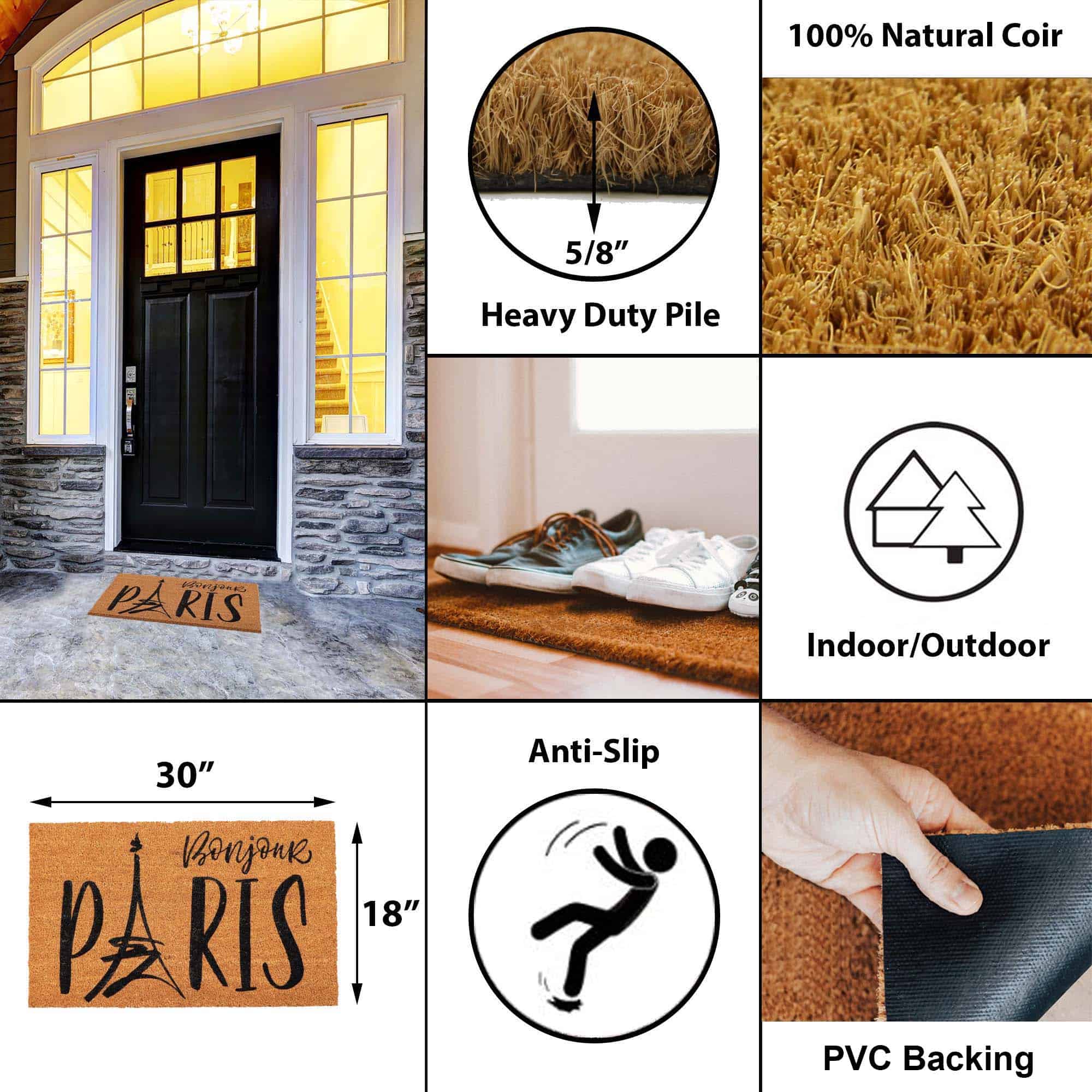evideco-home-accessories-paillasson-coco-bonjour-paris-naturel-76x46 image 4