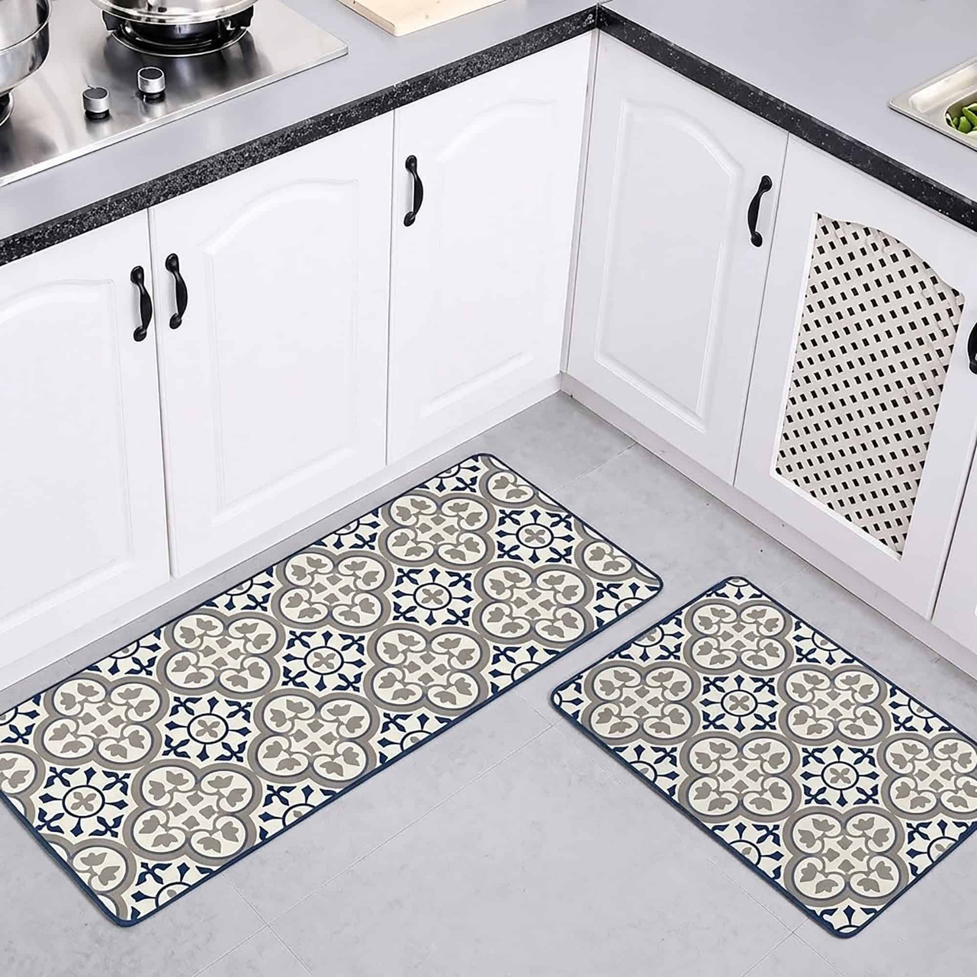 evideco-home-accessories-paco-lot-2-tapis-cuisine-bleu-gris-carreaux image 1