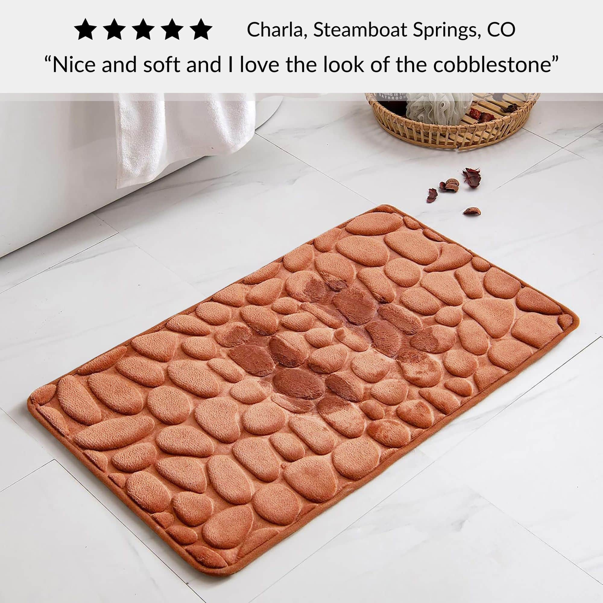evideco-copper-pebble-32x20-tapis-bain-m-moire-cuivre image 7