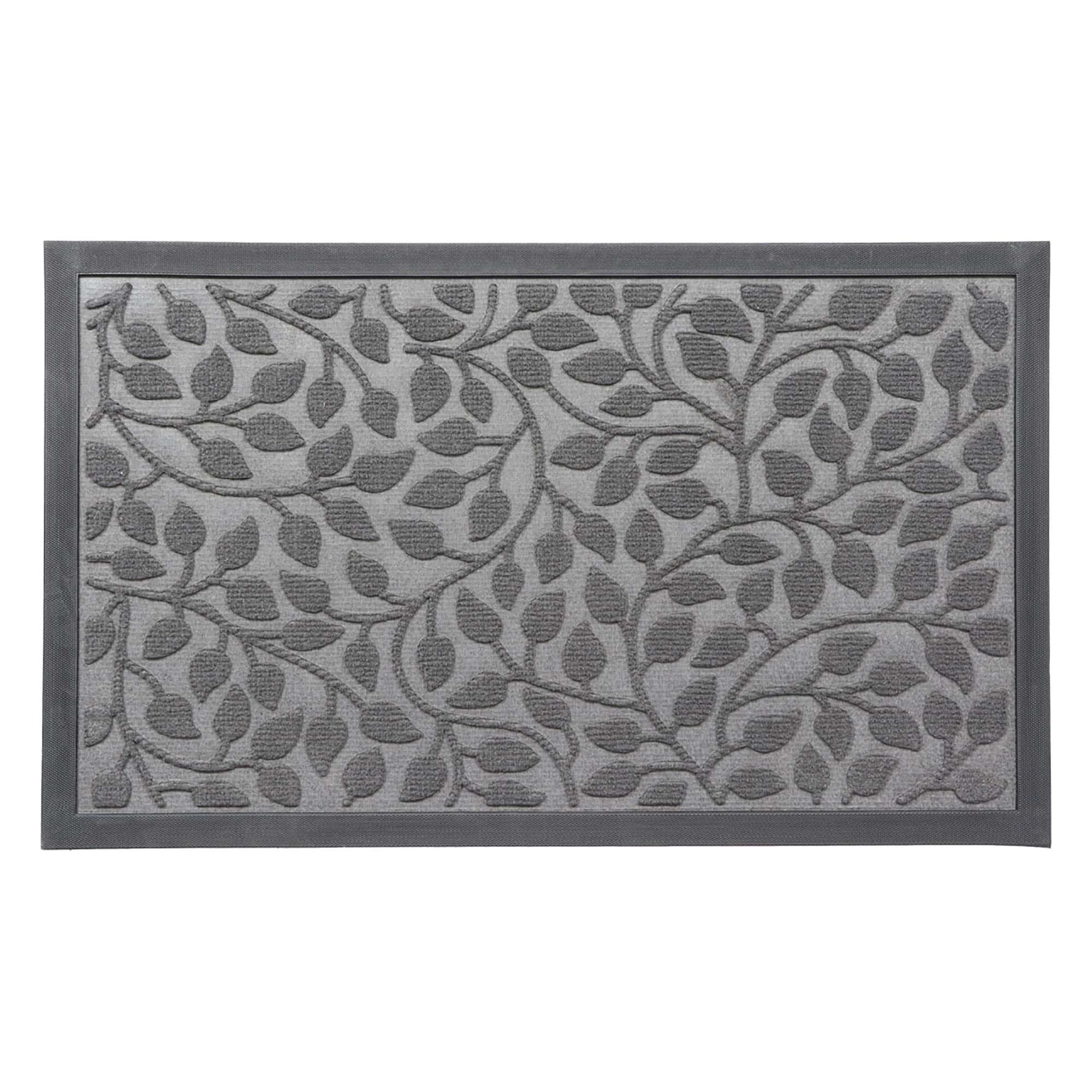 evideco-home-accessories-paillasson-gris-feuille-76x45-cm-caoutchouc image 8