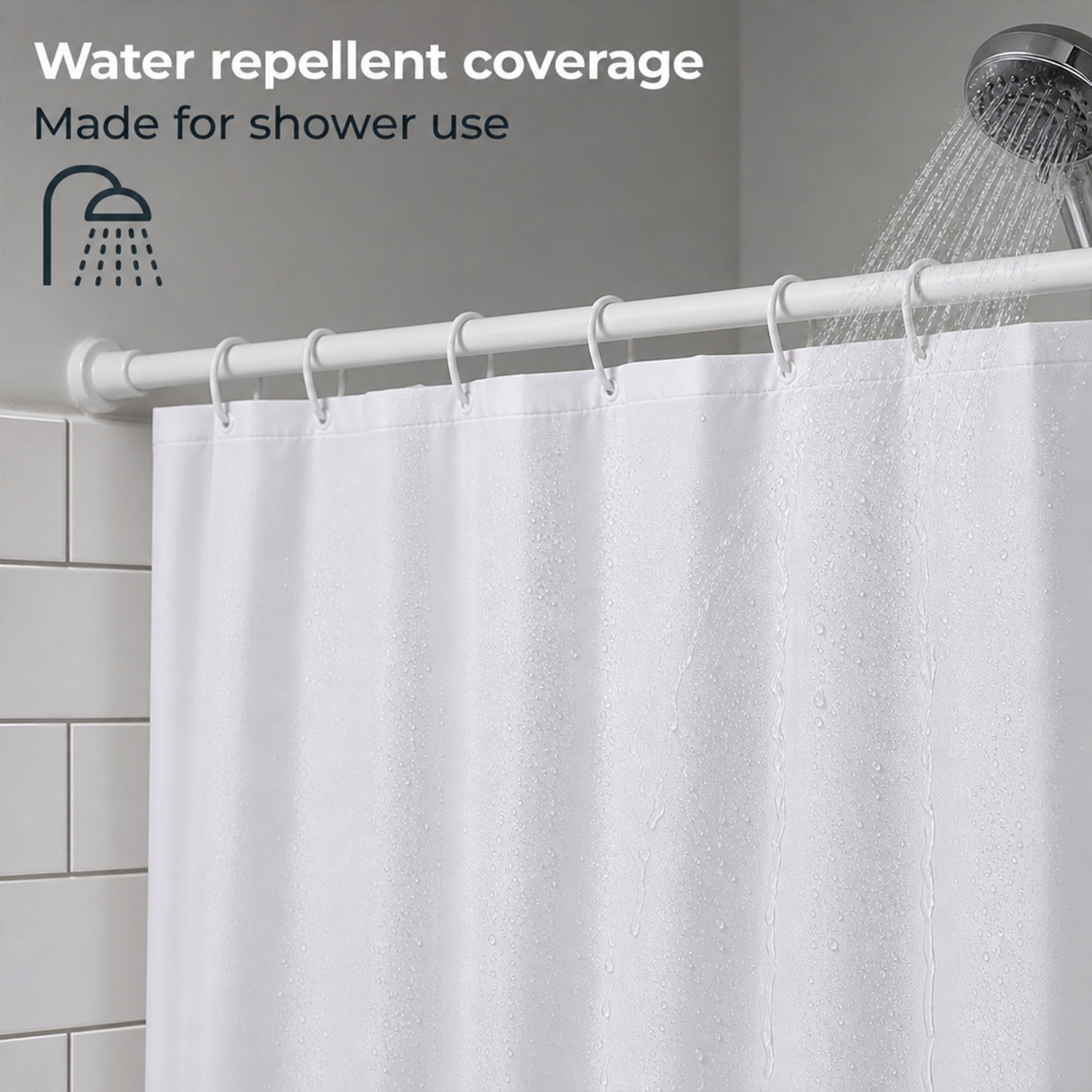 evideco-rideau-de-douche-blanc-mi-large-polyester-120x180-cm-8-anneaux image 4