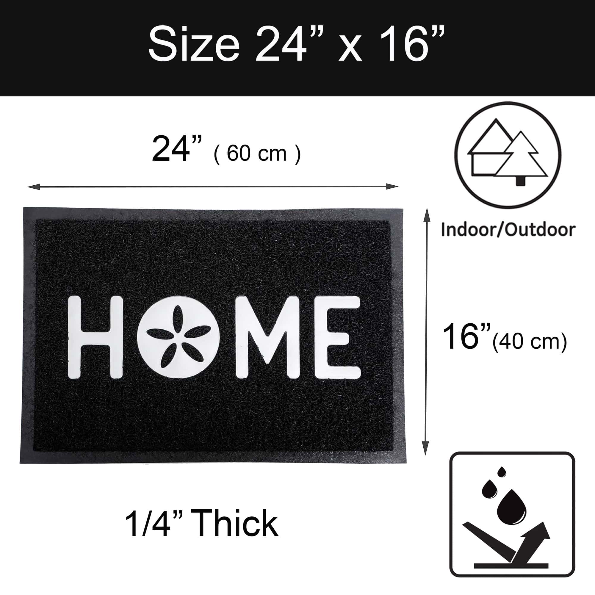 evideco-home-accessories-paillasson-noir-pvc-60x40-ext-rieur image 4