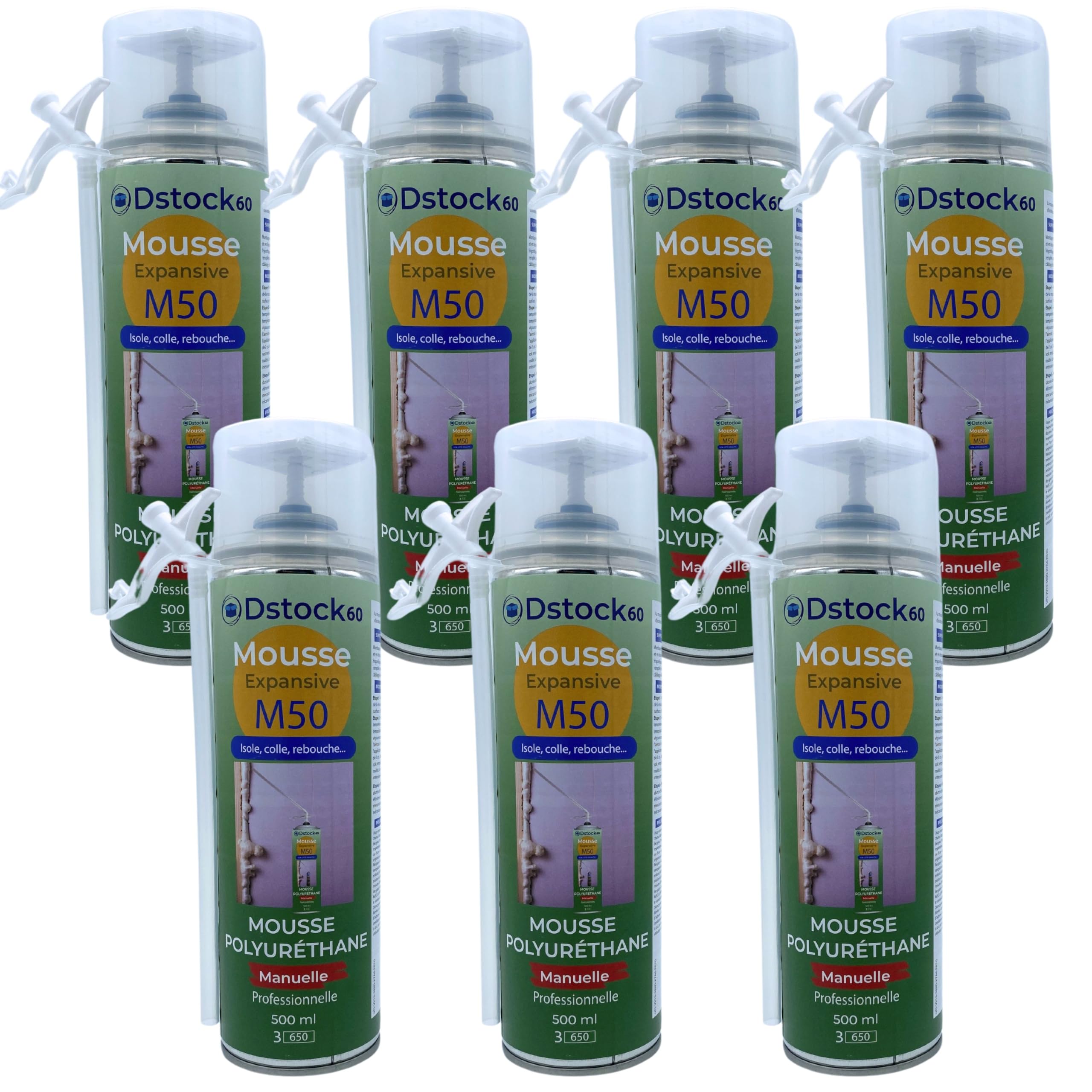 dstock60-mousse-expansive-manuelle-500ml-lot-de-7-polyur-thane image 1