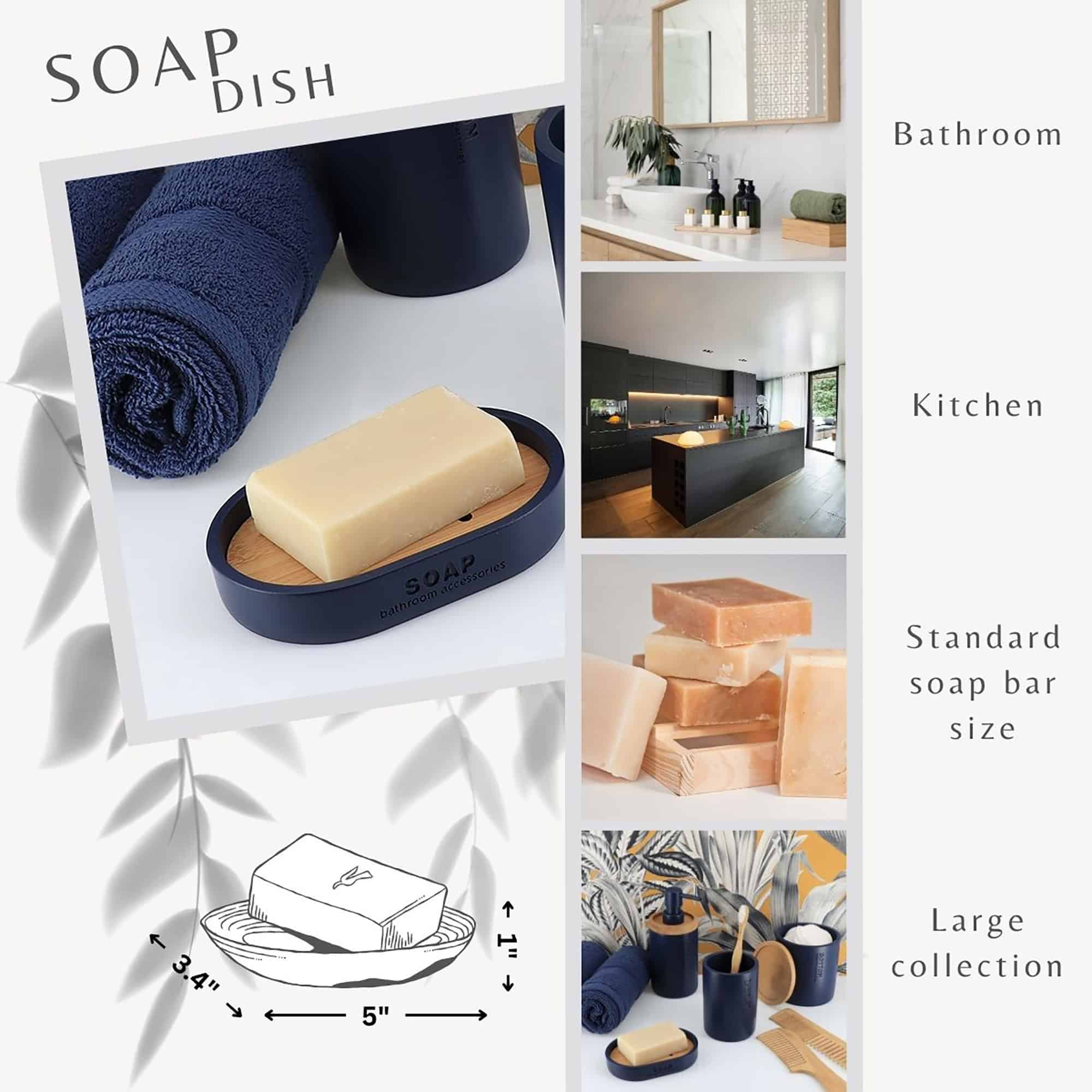 evideco-bathroom-accessories-porte-savon-bleu-marine-bambou image 4