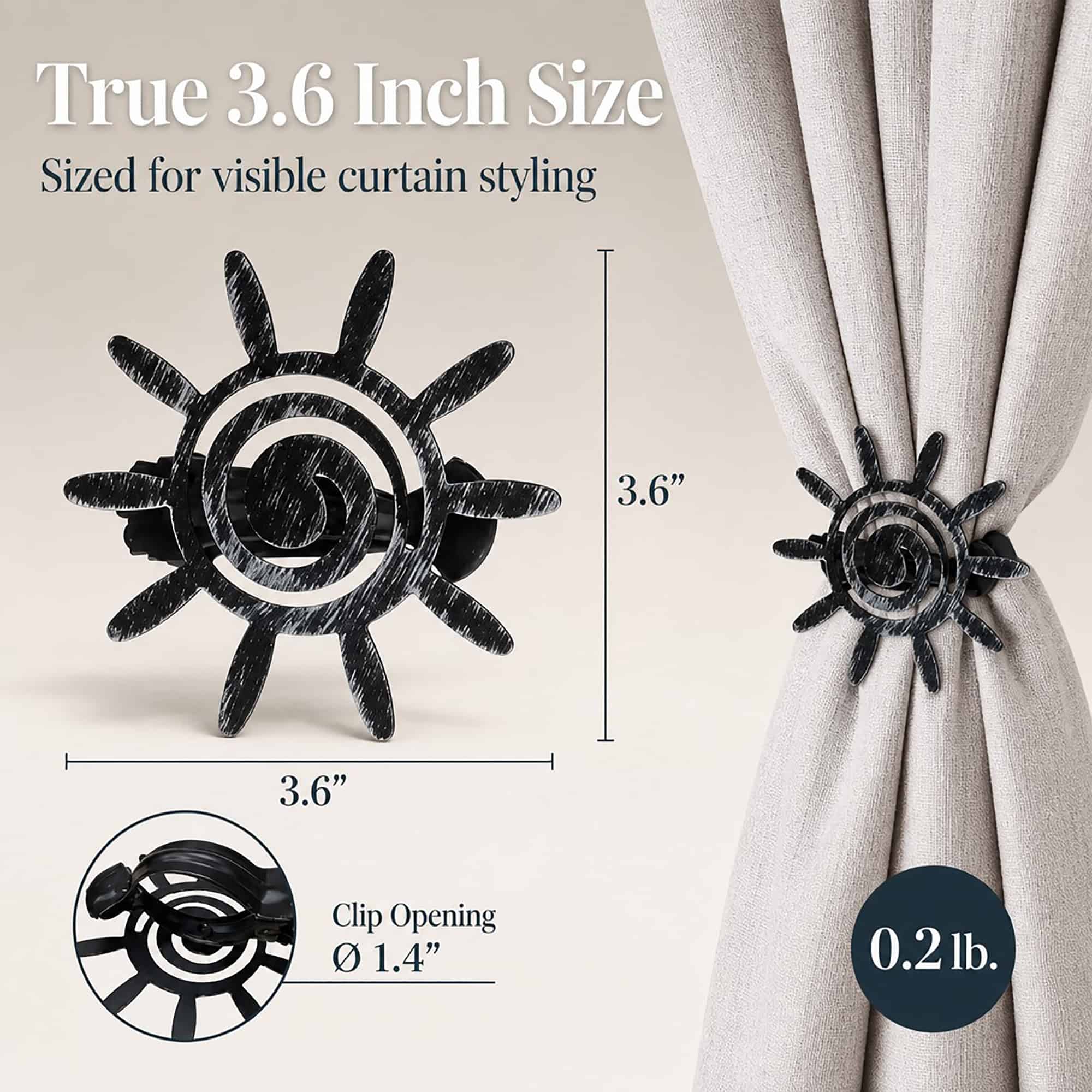 evideco-home-accessories-embrasse-rideau-soleil-noir-lot-de-2 image 7