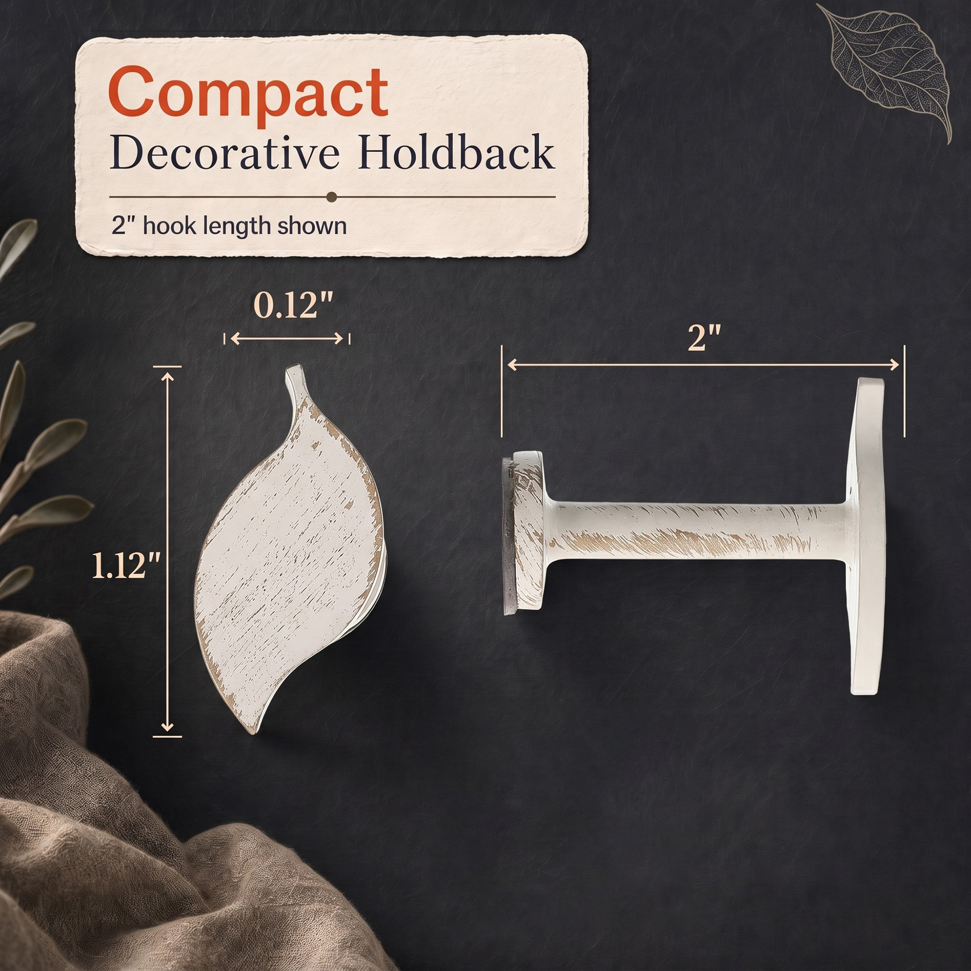 evideco-home-accessories-embrasse-rideau-feuille-cru-dor-lot-2-adh-sif image 6