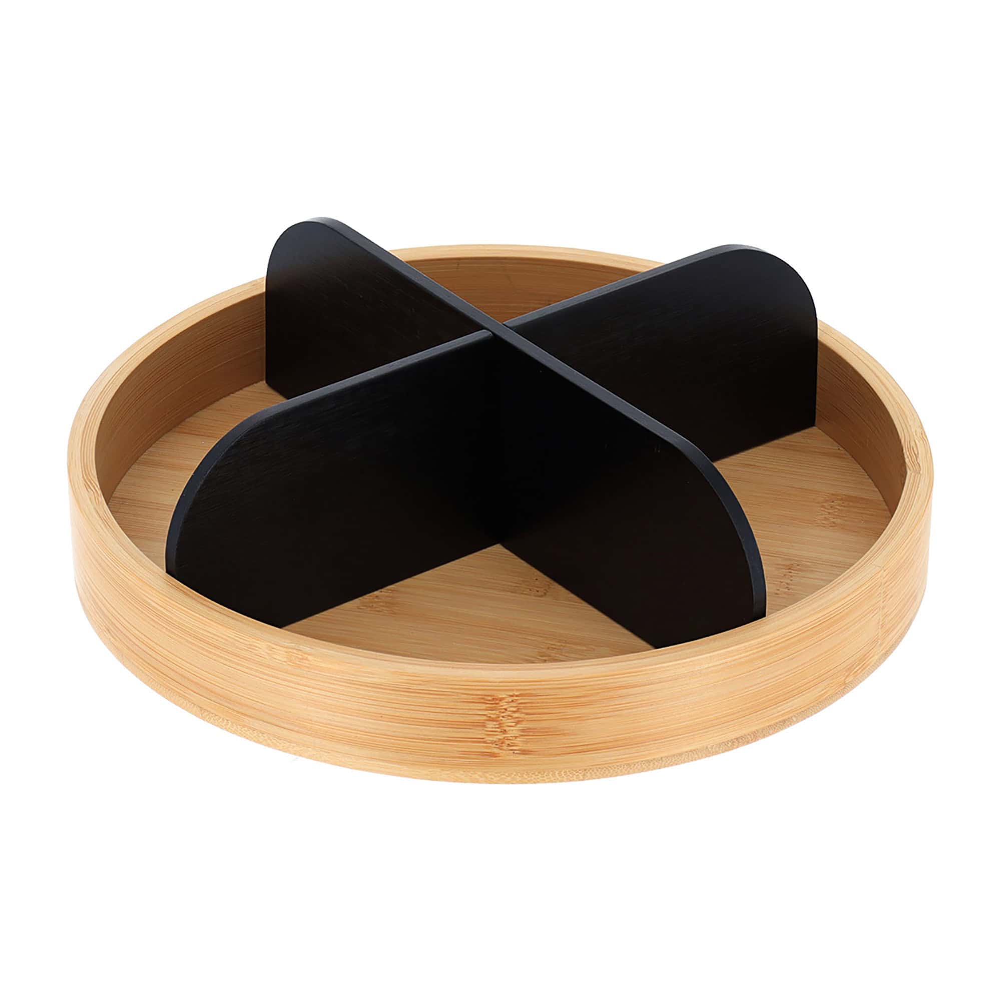 evideco-home-accessories-organiseur-rotatif-bambou-noir-4-casiers image 8