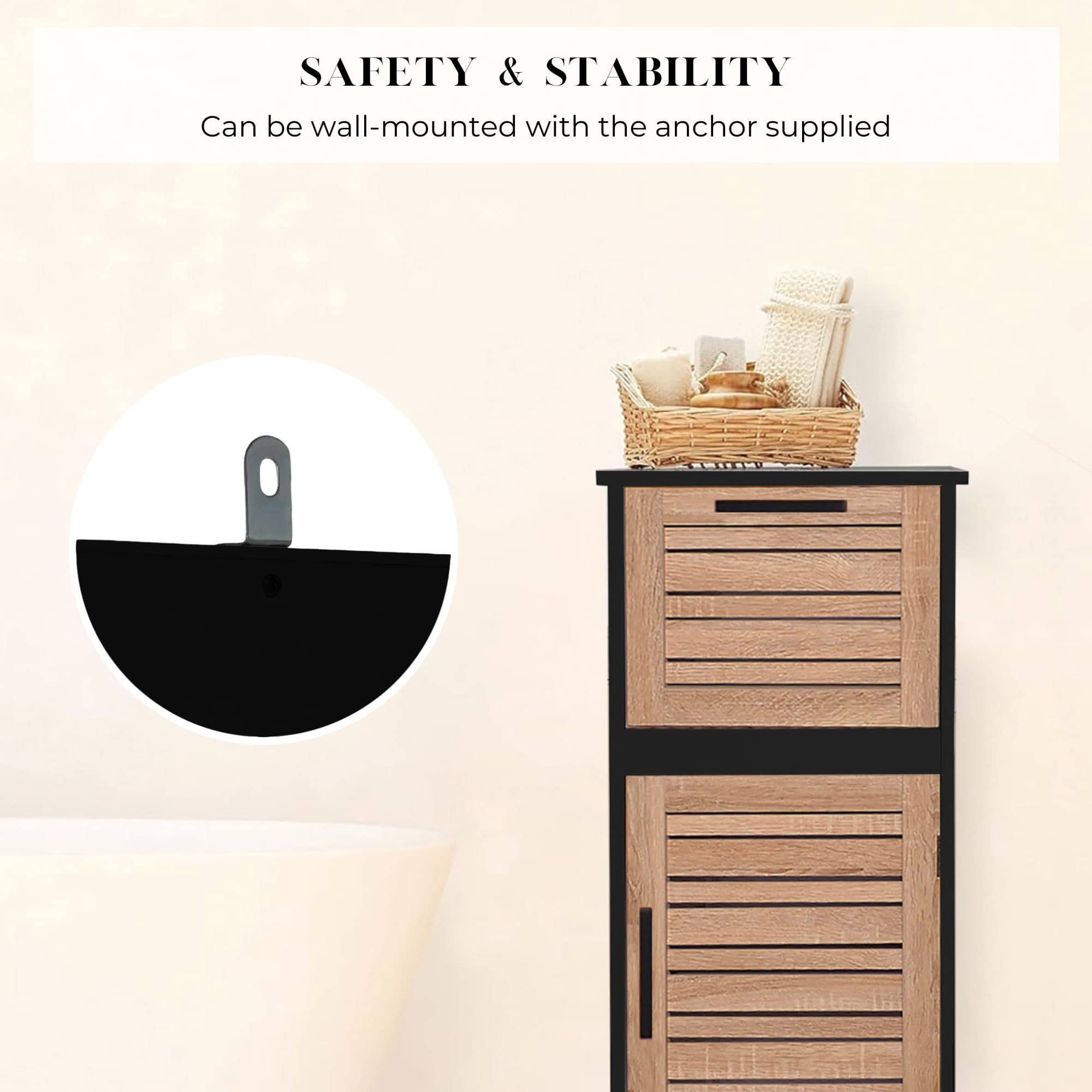 evideco-bergen-meuble-salle-de-bain-compact-noir-marron image 6